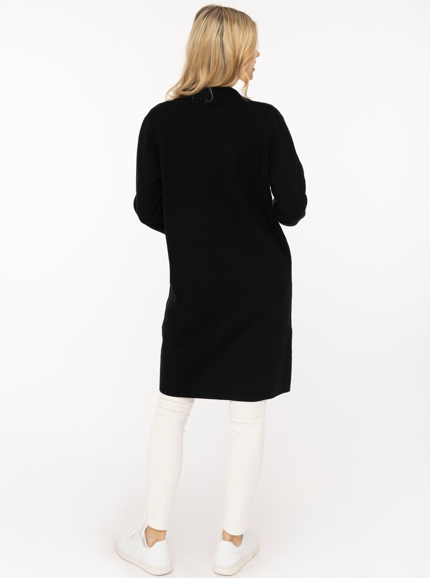 Zwillingsherz Cardigan »"Jessi"« mit Kragen, Langarm, aufgesetzte Taschen, ohne Verschluss, knielang