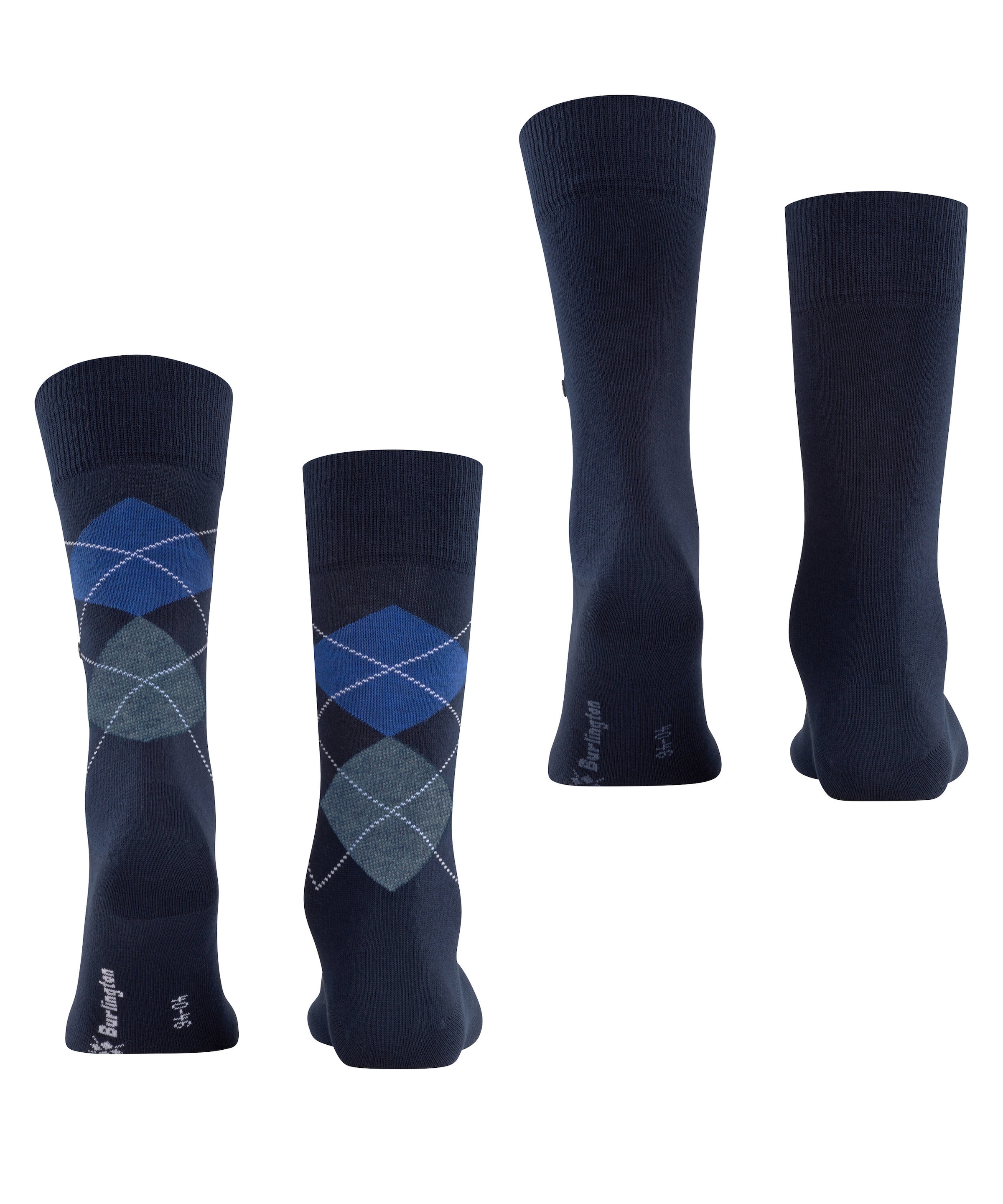 Burlington Socken »Everyday Argyle Mix« 2 Paar,  atmungsaktiv, Einheitsgröße 40-46, Argyle-Muster