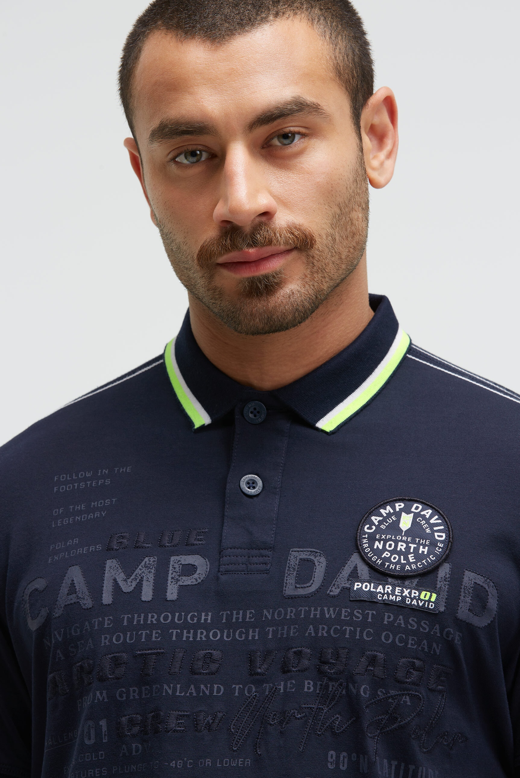 CAMP DAVID Poloshirt, mit Seitenschlitze