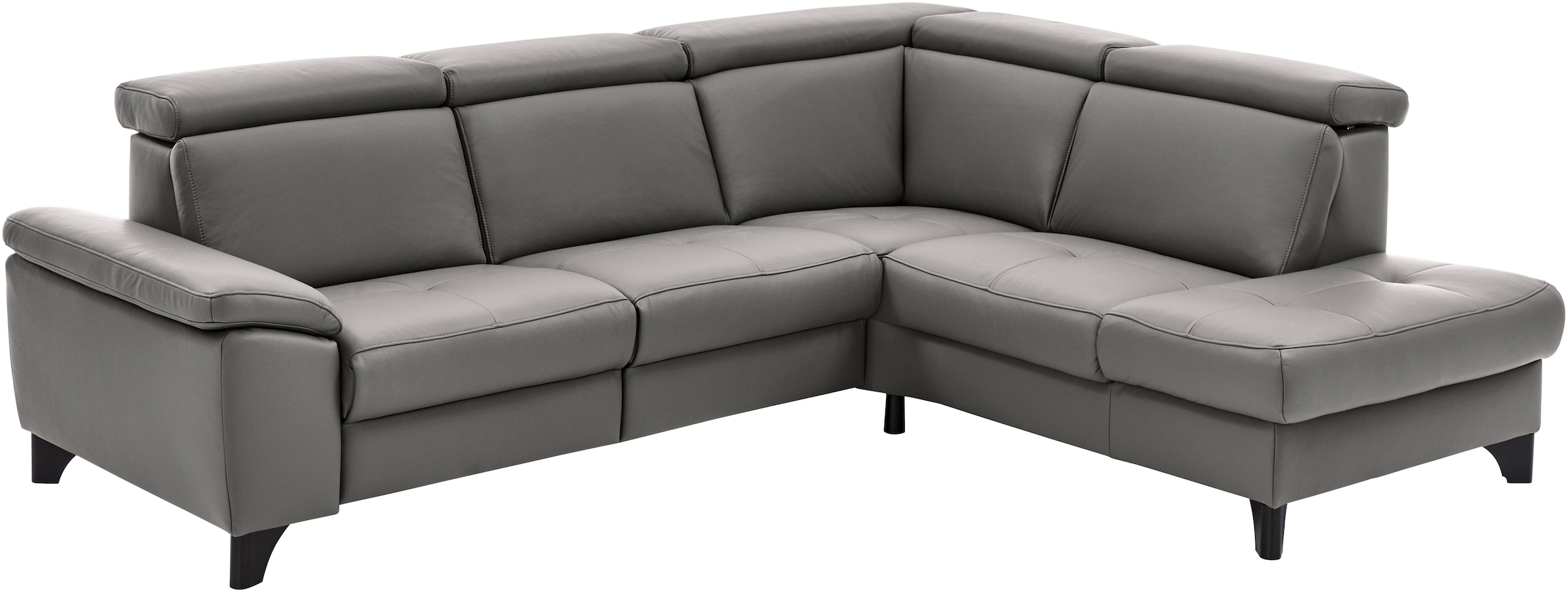 Die PlanBar Ecksofa "PN-EM23166 L-Form" optional mit Kopfteilverstellung und Stauraum