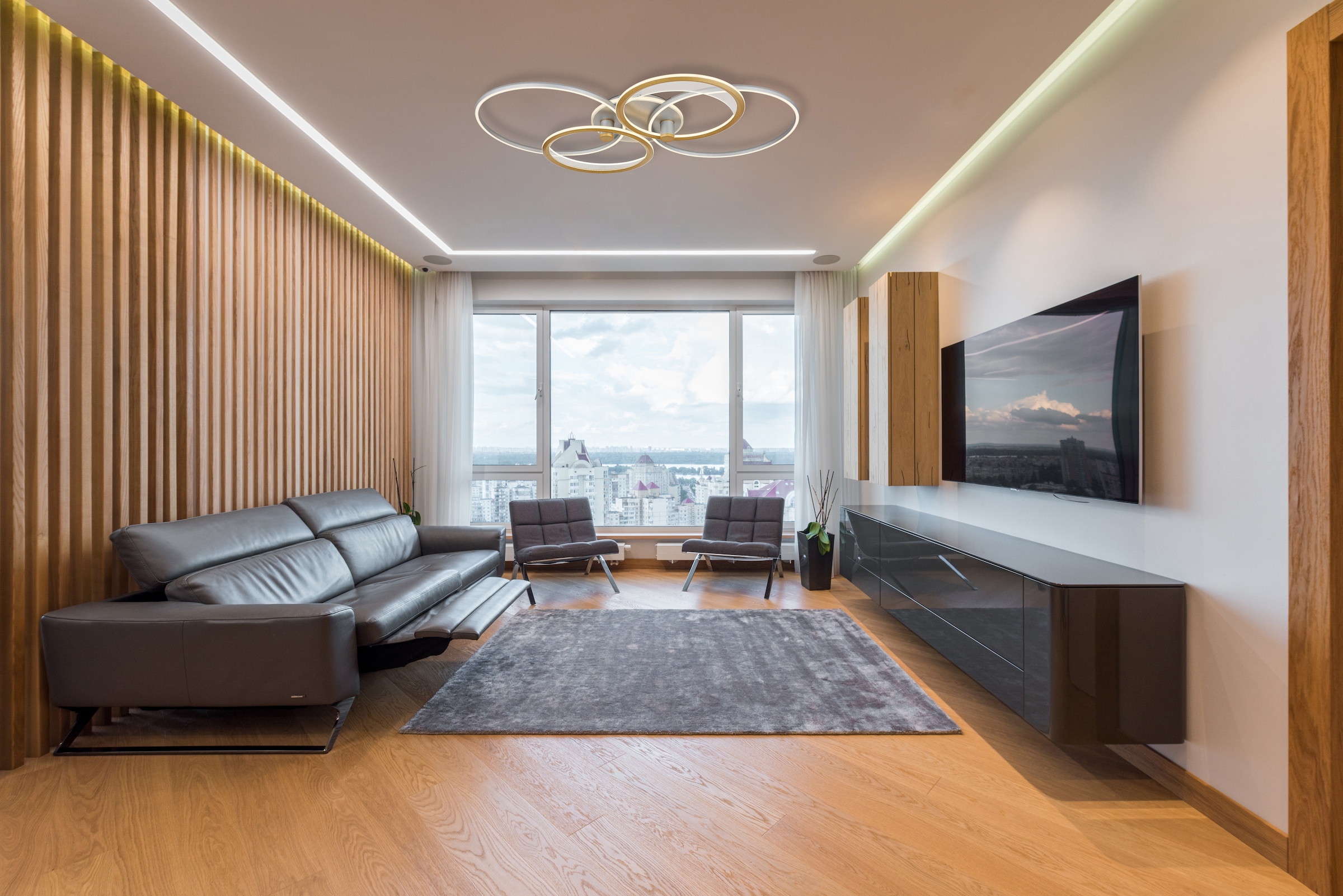 GLOBO LIGHTING Deckenleuchte »UMBRA« LED-Modul 1 Stk. warmweiß - kaltweiß Deckenlampe Wohnzimmer-Leuchte Schlafzimmer-Leuchte Flur Küche