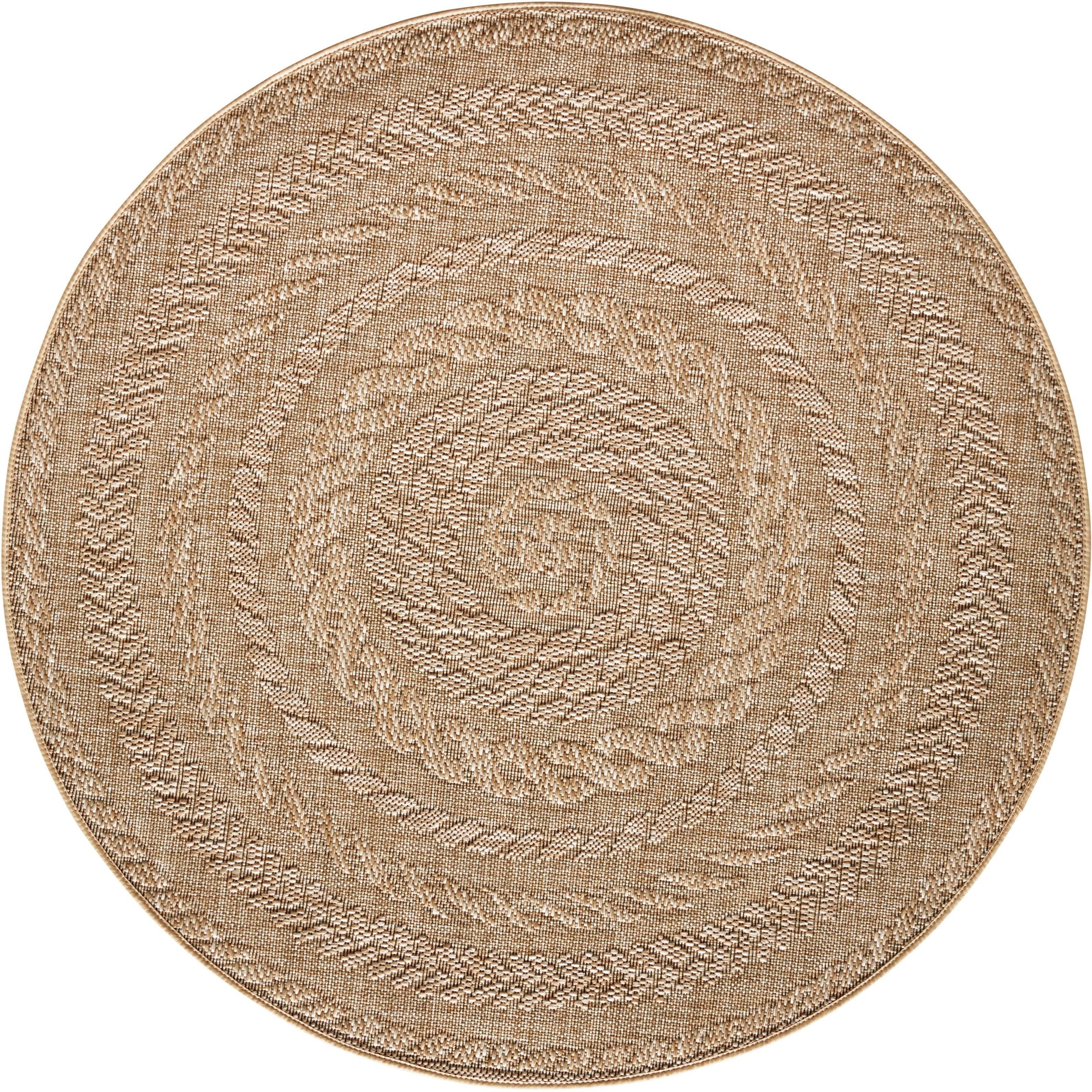 NORTHRUGS Teppich »Almendro«, rund, 6 mm Höhe, Sisal Optik, Robust, Pflegeleicht, Flachgewebe