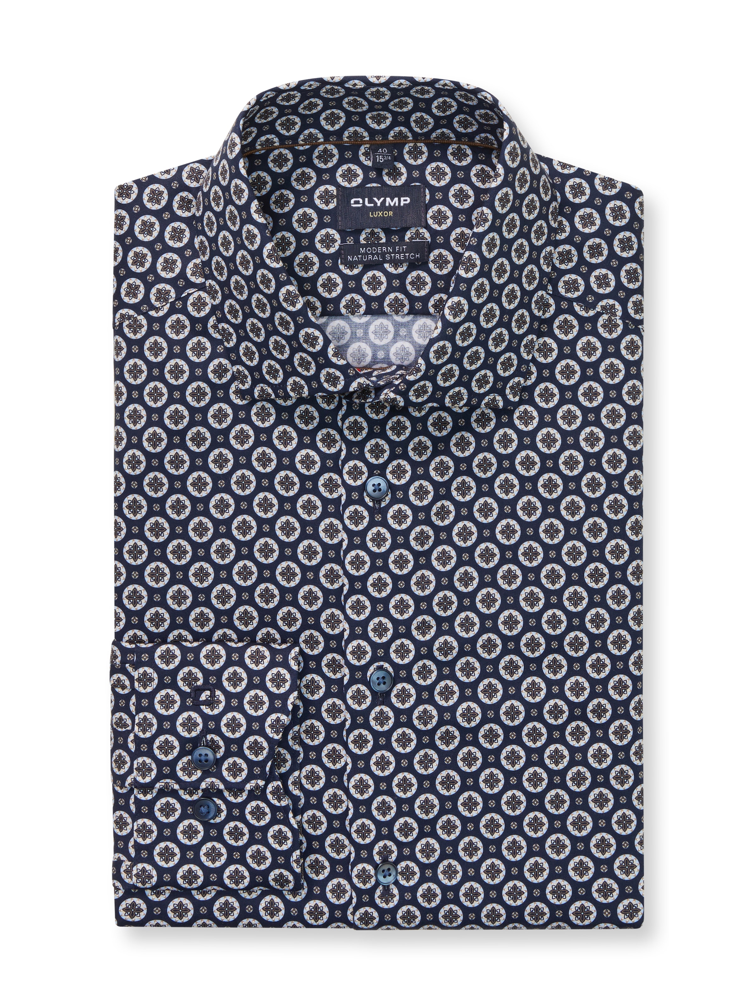 OLYMP Langarmhemd »Luxor modern fit«, Royal Kentkragen, Businesshemd