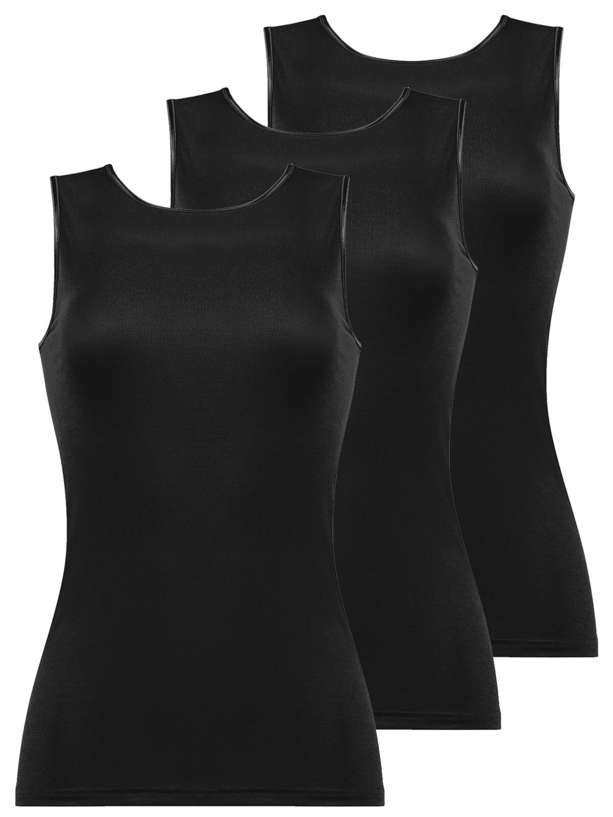 Nina Von C. Achselhemd "3er Pack Damen Shirt ohne Arm Fine Cotton", (Spar-P günstig online kaufen