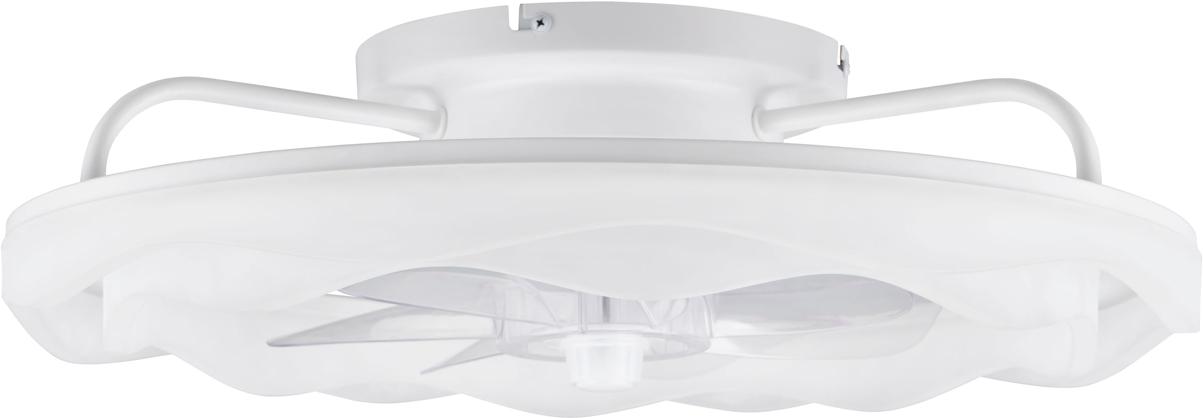 REALITY Leuchten LED Deckenleuchte »SKAULO  mit Ventilator, Deckenventilator + Licht Ø 50cm Fernbedienung« LED-Board 1 Stk. Farbwechsler | warmweiß - kaltweiß 35W LED mit CCT Nachtlicht Memory Timer Fernbedienung dimmbar
