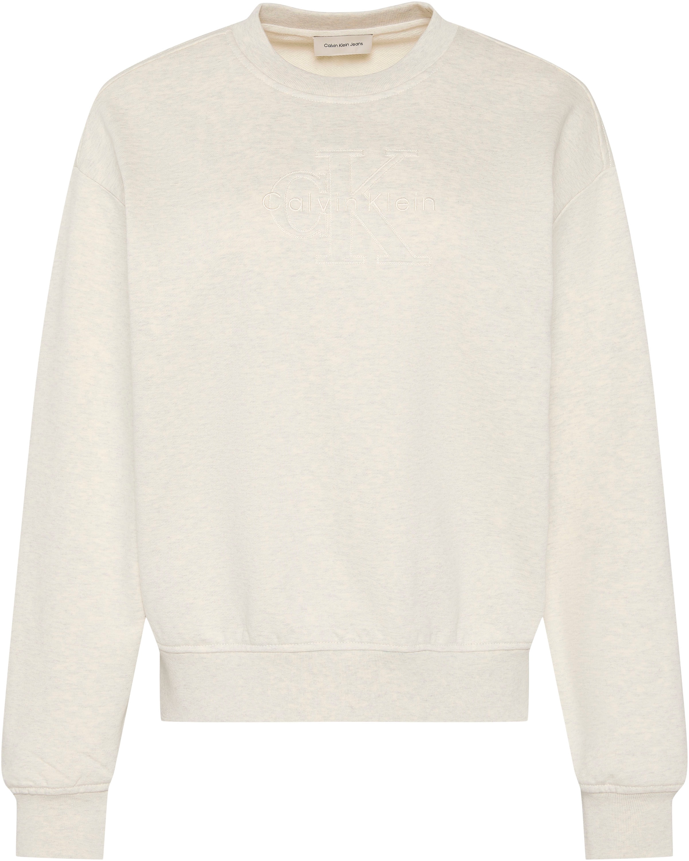 Calvin Klein Jeans Sweater "EMBOSSED MONOLOGO", Regular fit mit Rundhalsaus günstig online kaufen