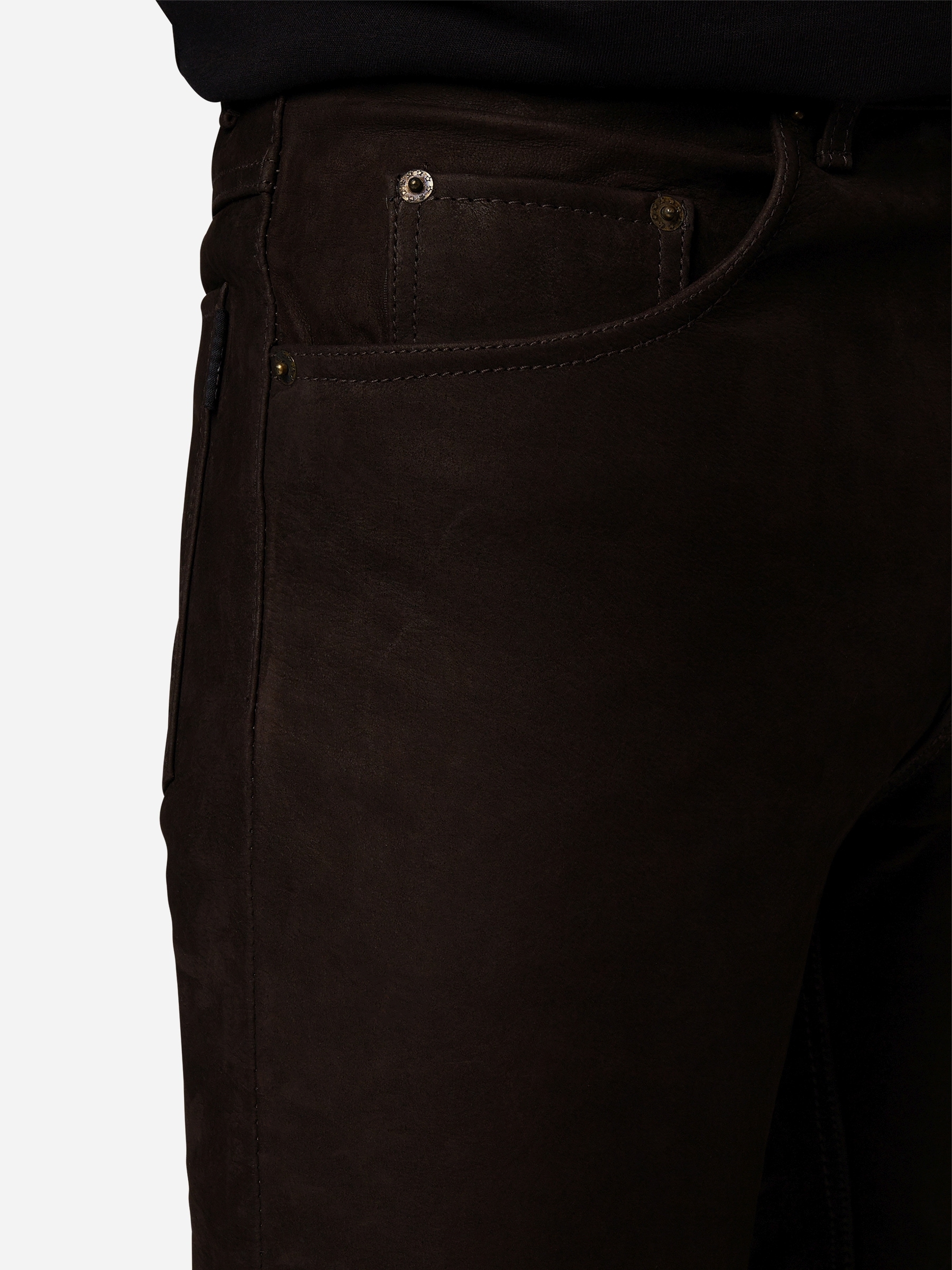 RICANO 5-Pocket-Hose »Lederhose RT-101, Nubuk«  Handgefertigt aus echtem Leder