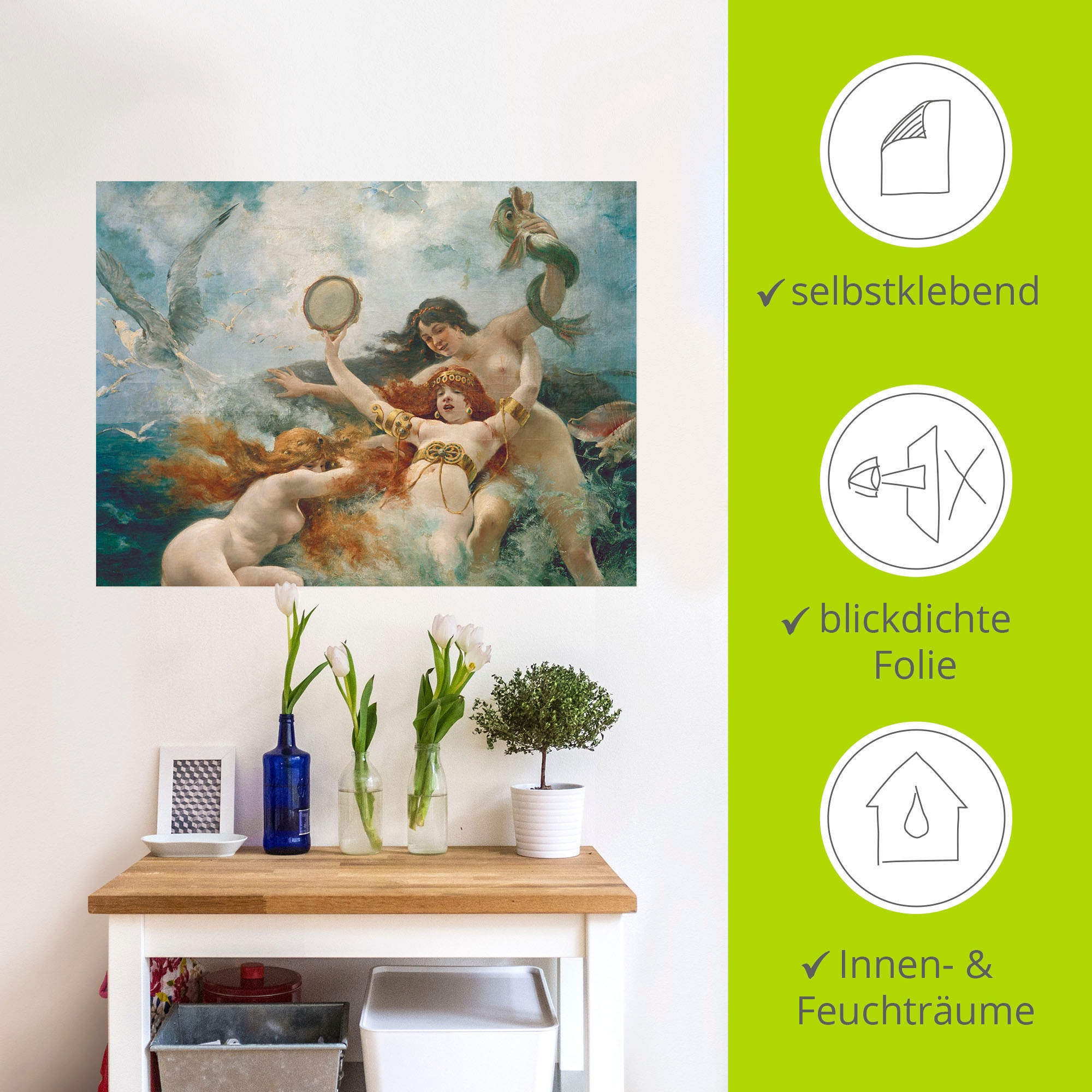 Artland Wandbild »Die Sirenen amüsieren sich«, Erotische Bilder, (1 St.), als Alubild, Leinwandbild, Wandaufkleber oder Poster in versch. Größen