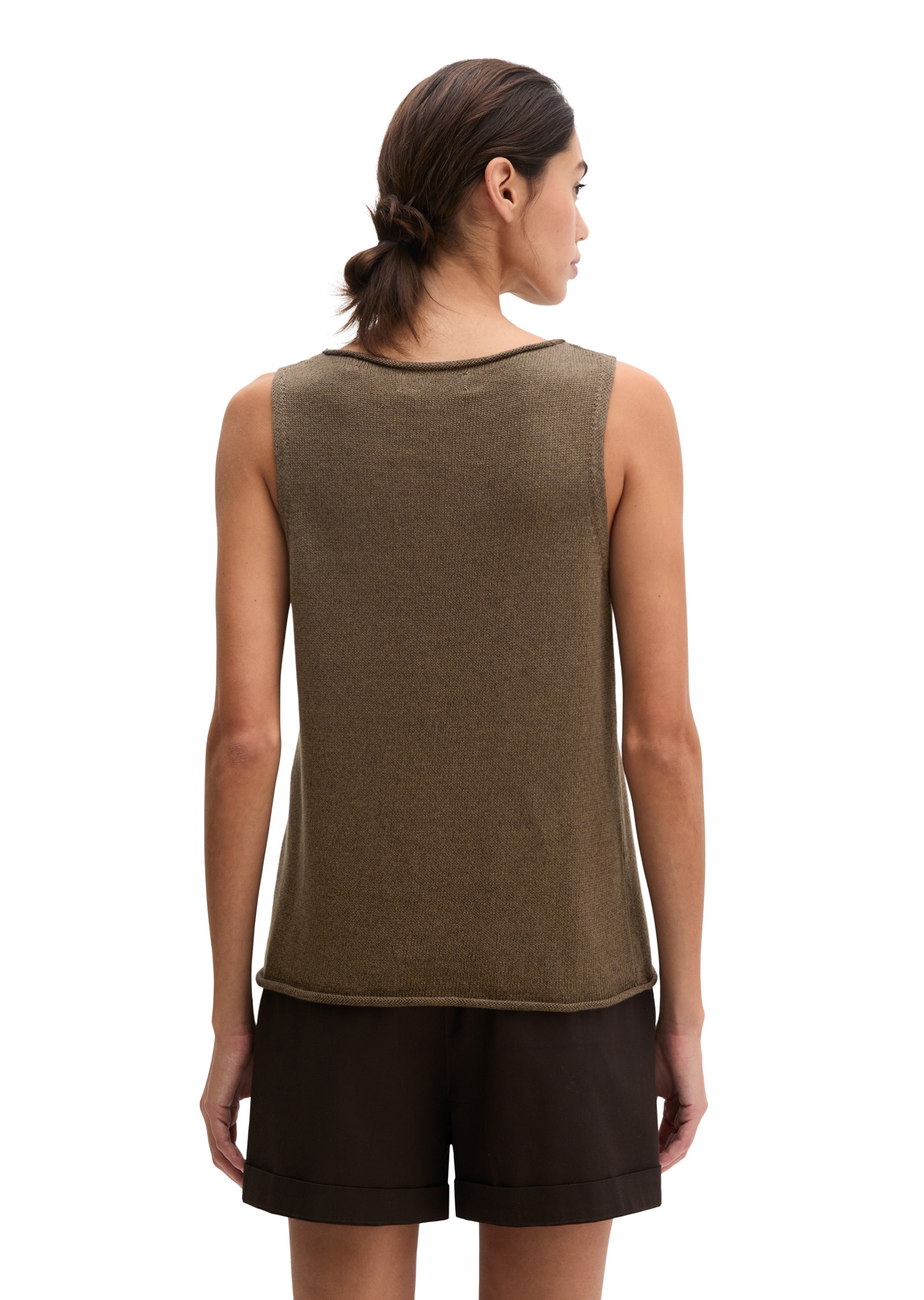 Thumbnail - Marc OPolo Kurzarmpullover "aus Organic Cotton-Leinen-Mix"