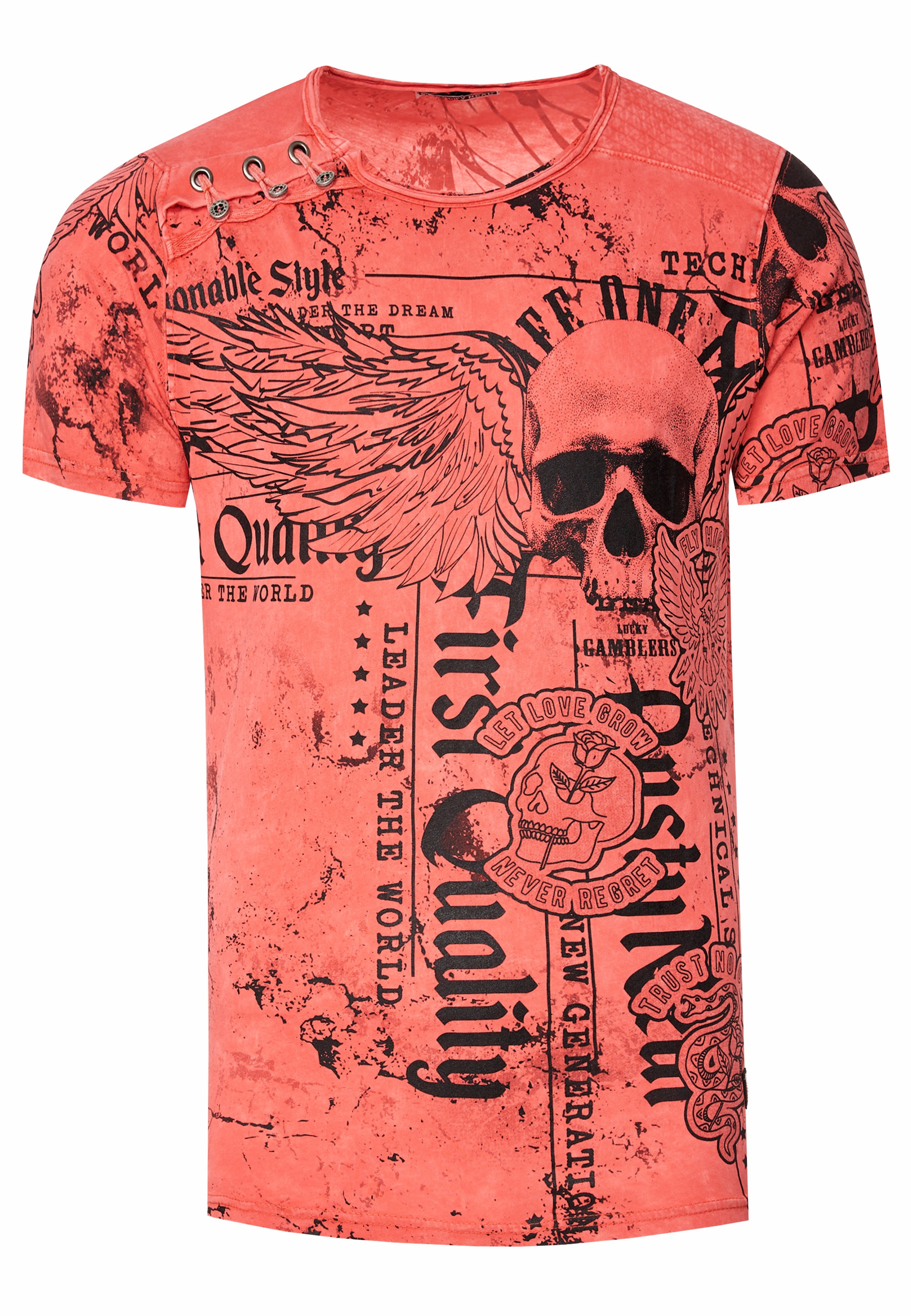 Rusty Neal T-Shirt »Rusty Neal«, mit Allover-Print
