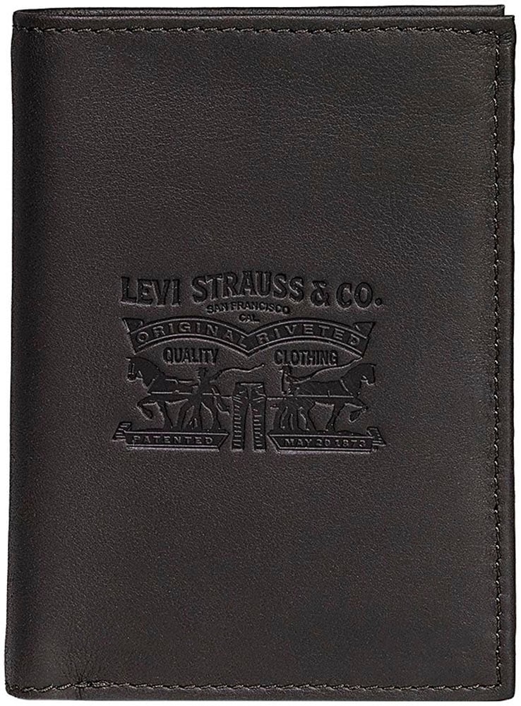 Levi's® Geldbörse »VINTAGE TWO HORSE VERTICAL COIN WALLET« mit schöner Prägung Herrenbörse Portemonnaie Leder