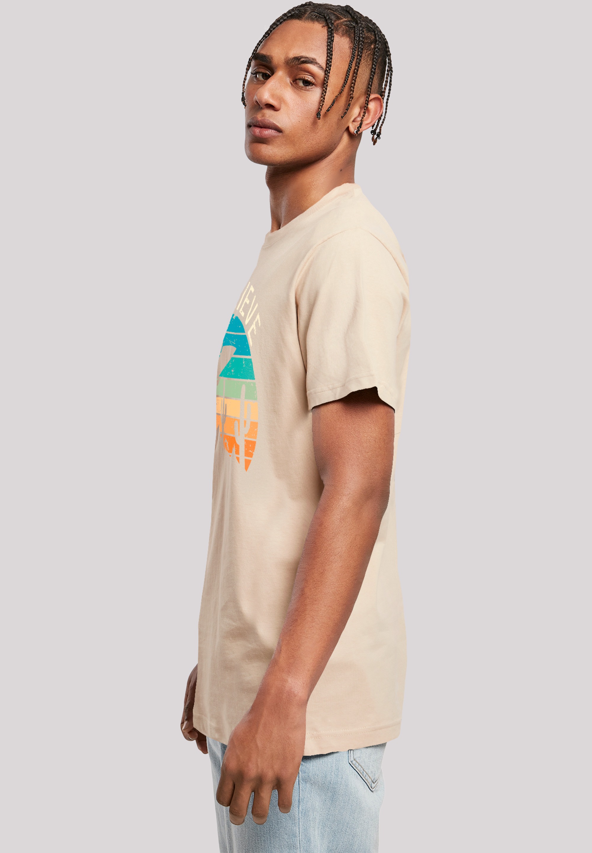 F4NT4STIC T-Shirt »I Believe UFO Alien Sonnenuntergang«, Premium Qualität