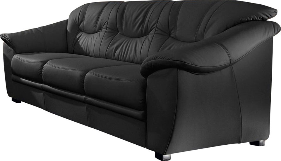 sit&more 3-Sitzer "Savona, B: 198 cm, Federkern, Komfortsitzhöhe 46 cm" optional Schlaffunktion, Liegefläche 190x137cm, Stoff- & Lederauswahl