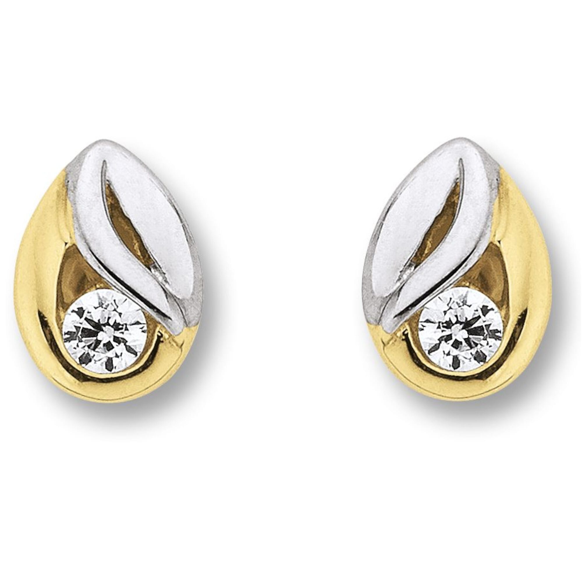 Paar Ohrhänger ONE ELEMENT "Zirkonia Ohrringe Ohrstecker aus 333 Gelbgold", gold, Ohrringe, Damen, Damen,mit Zirkonia, Gelbgold 333 Gold, Gelbgold 333, Gold, Feine Gestaltung – ein Sinnbild mit ruhiger Eleganz