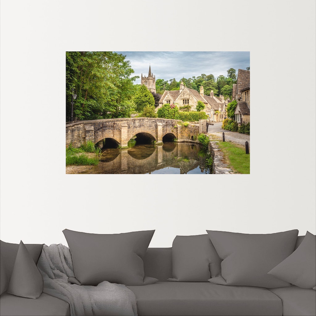 Artland Wandbild »Dorf Castle Combe, Wiltshire, England«, Brücken, (1 St.)