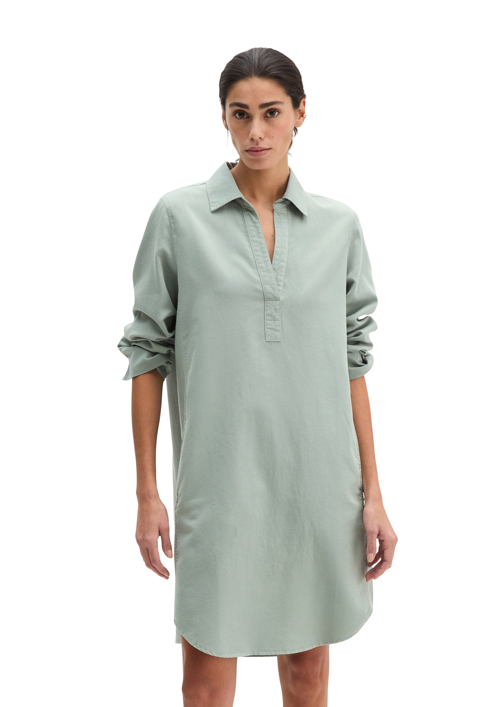 Marc OPolo Hemdblusenkleid "aus Organic-Cotton-Lyocell-Leinen-Mix"
