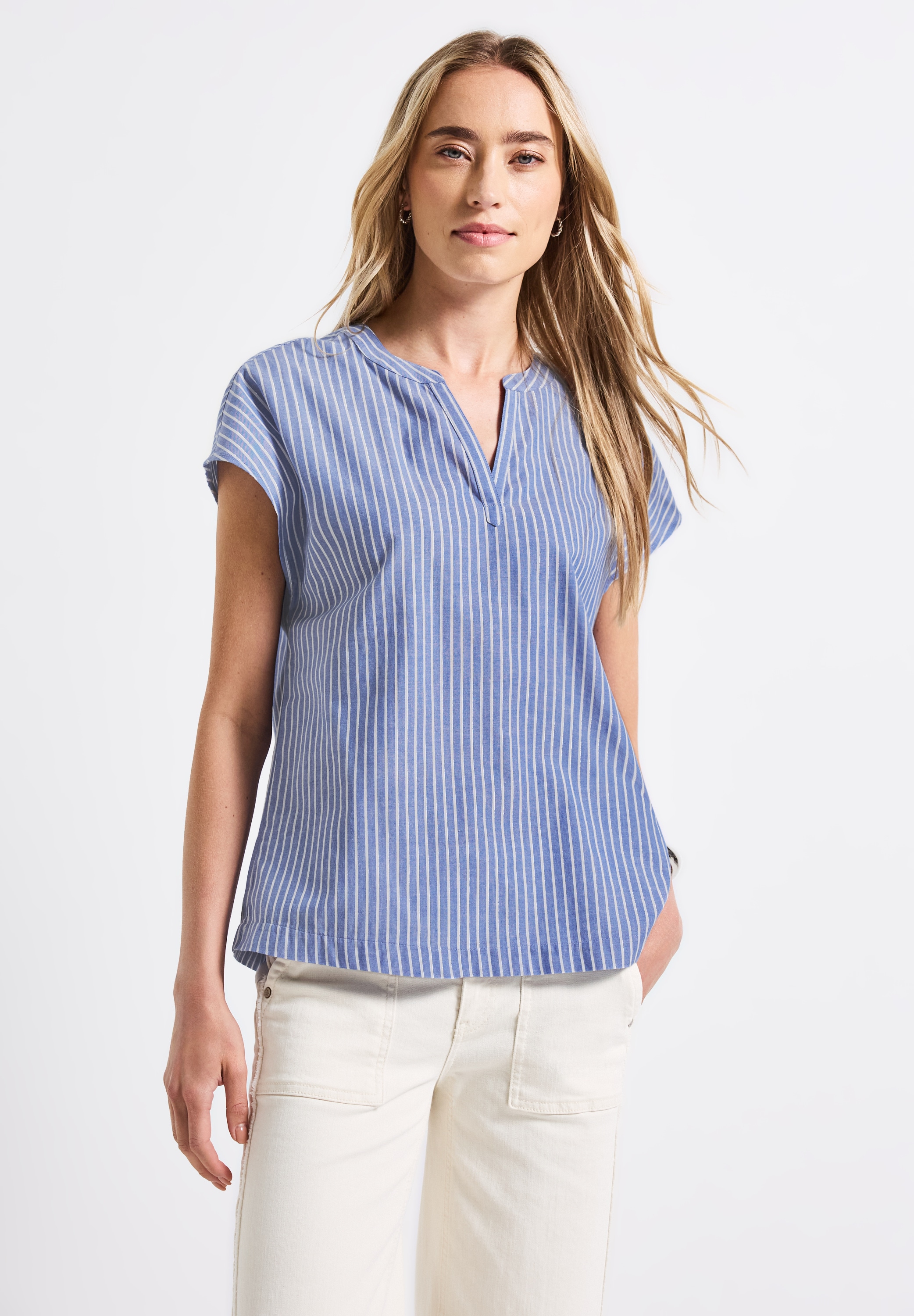STREET ONE Shirtbluse, aus softem Materialmix günstig online kaufen