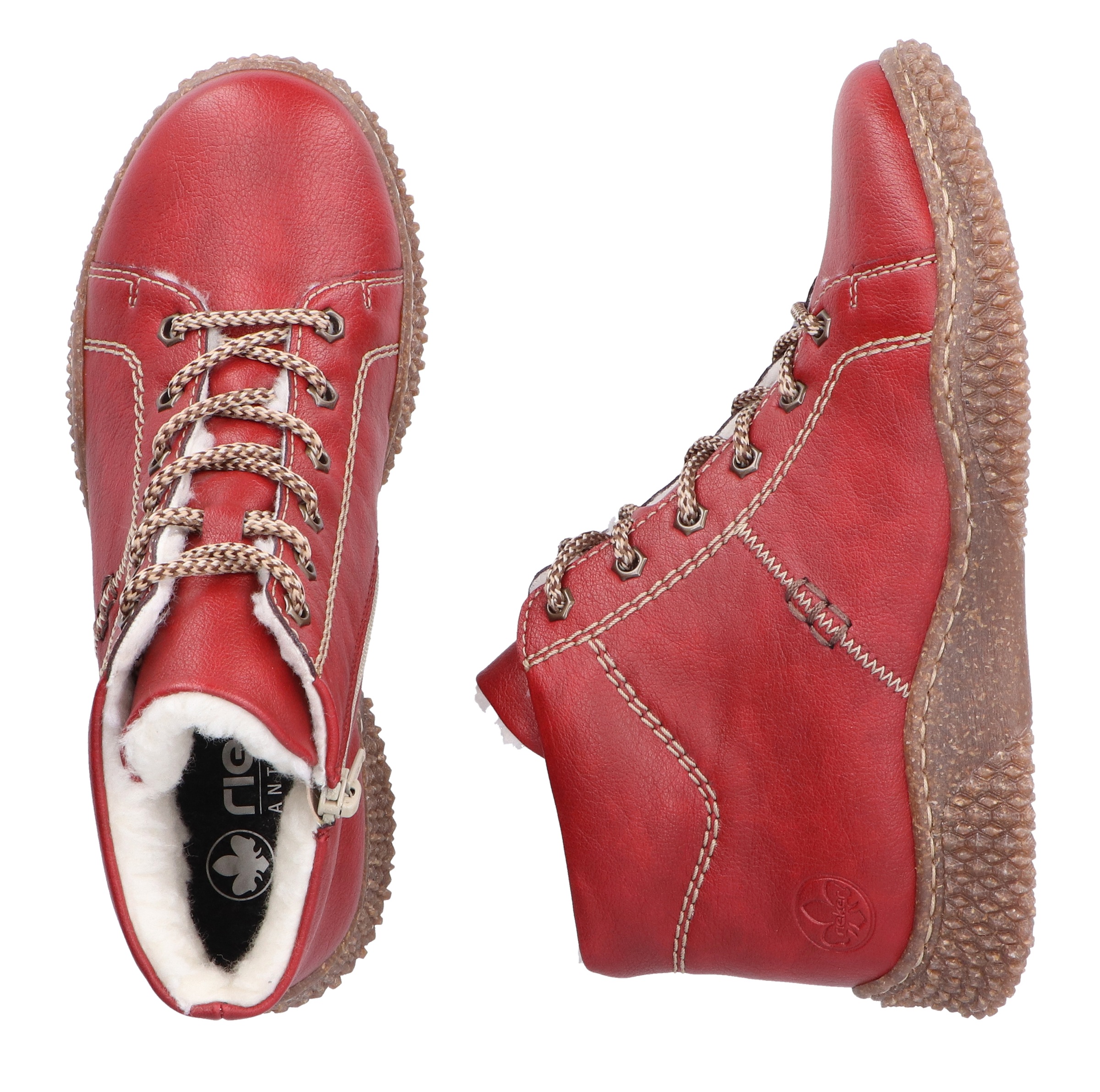 Rieker Winterboots, Schnürboots, Stiefelette, High Top Sneaker mit Innenreißverschluss