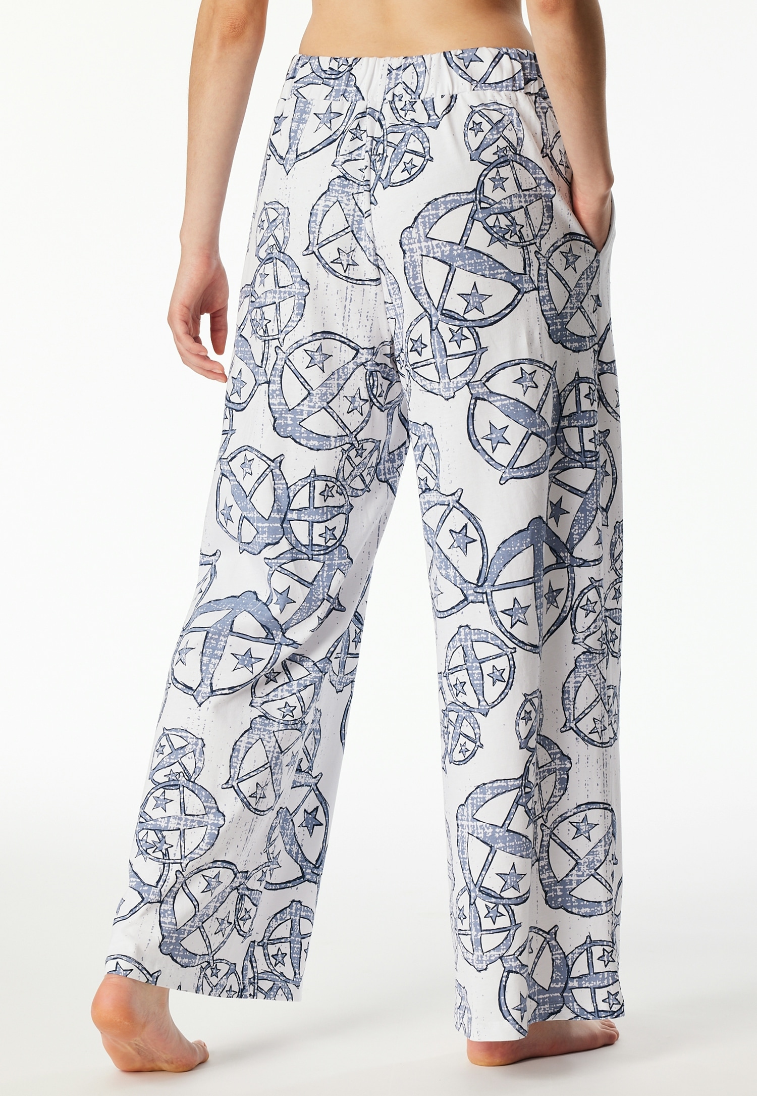 Schiesser Loungehose »SCHIESSER 150 YEARS«, seitliche Taschen, weites Bein, Baumwolle, Bindekordel