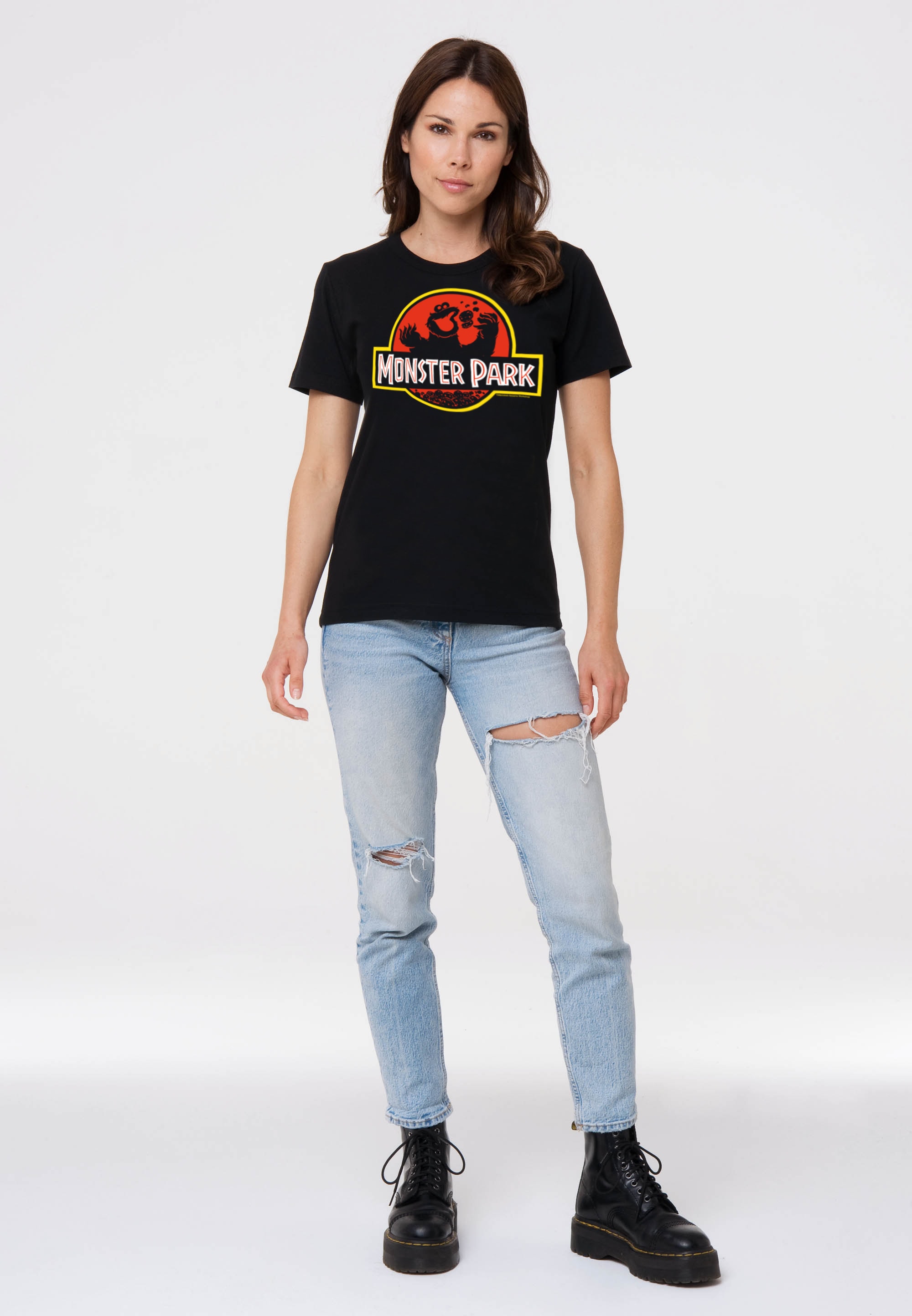 LOGOSHIRT T-Shirt »Sesamstrasse Krümelmonster Monster Park«, mit coolem  Print kaufen | BAUR | T-Shirts