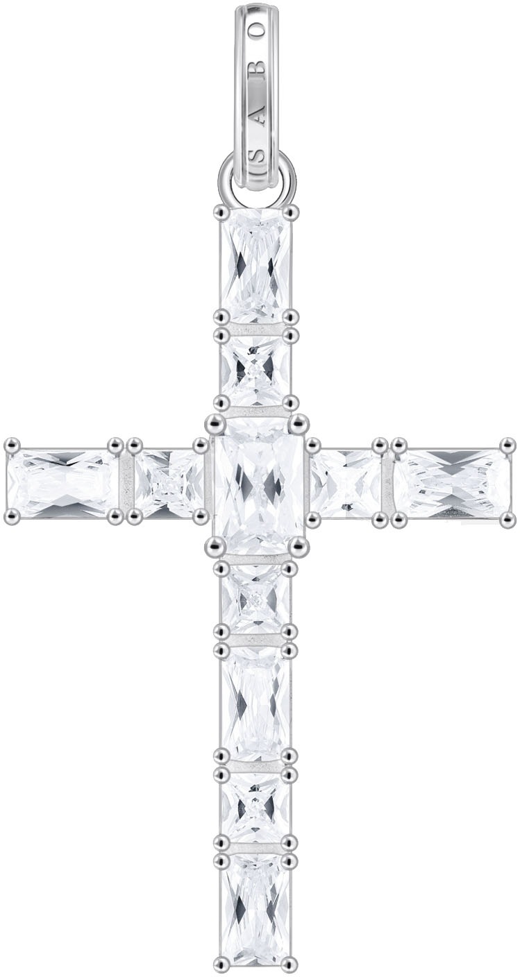 Kettenanhänger »Schmuck Silber 925 Anhänger Kreuz, PE939-051-14«, mit Zirkonia (synth.)