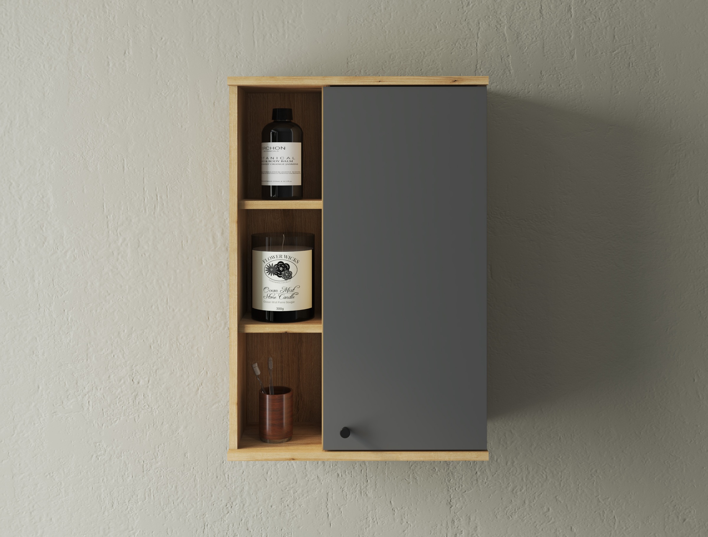 Home affaire Hängeschrank "Oslo, Badschrank mit Knopfgriff, Wandschrank im günstig online kaufen