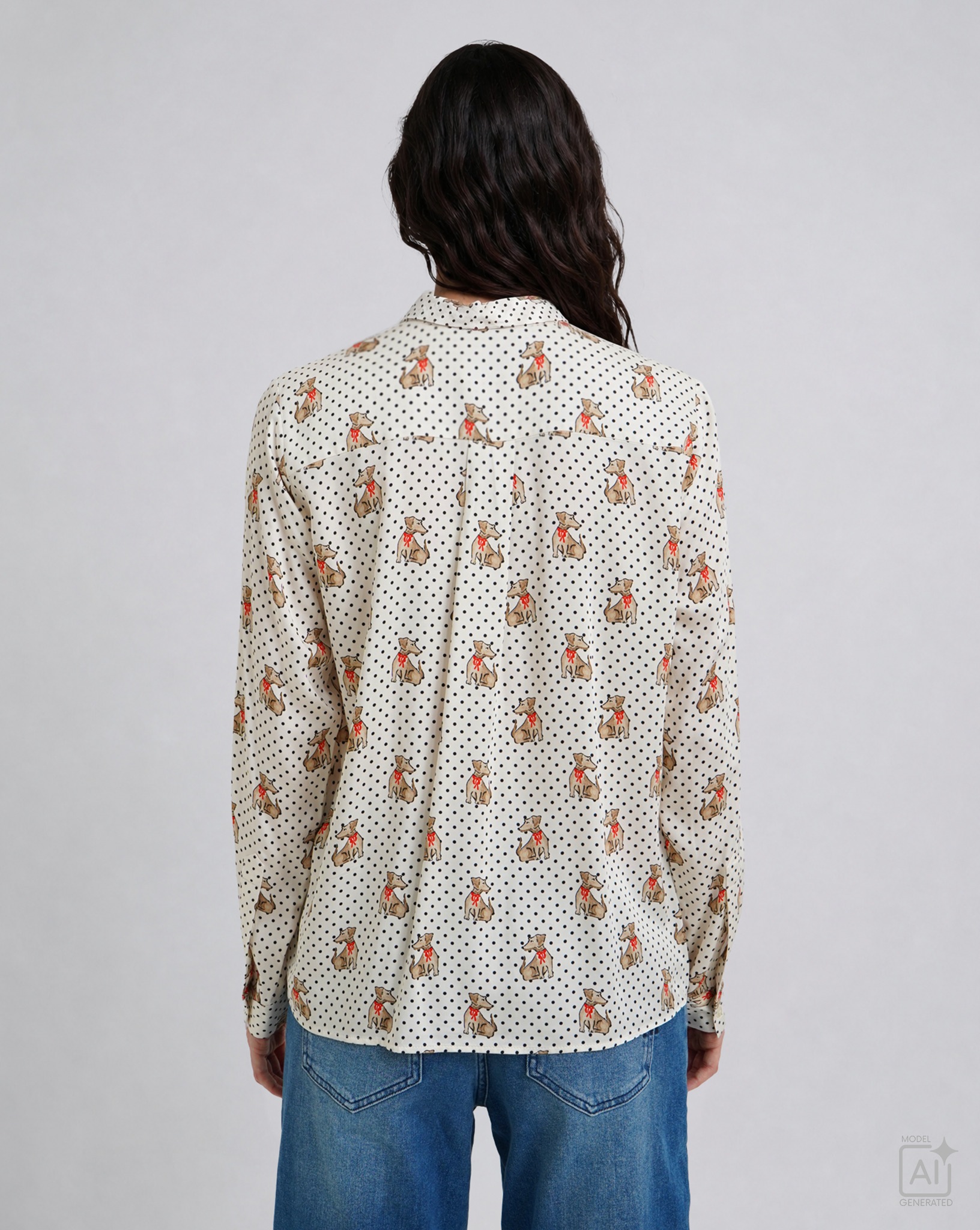 Milano Italy Langarmbluse mit All Over Print