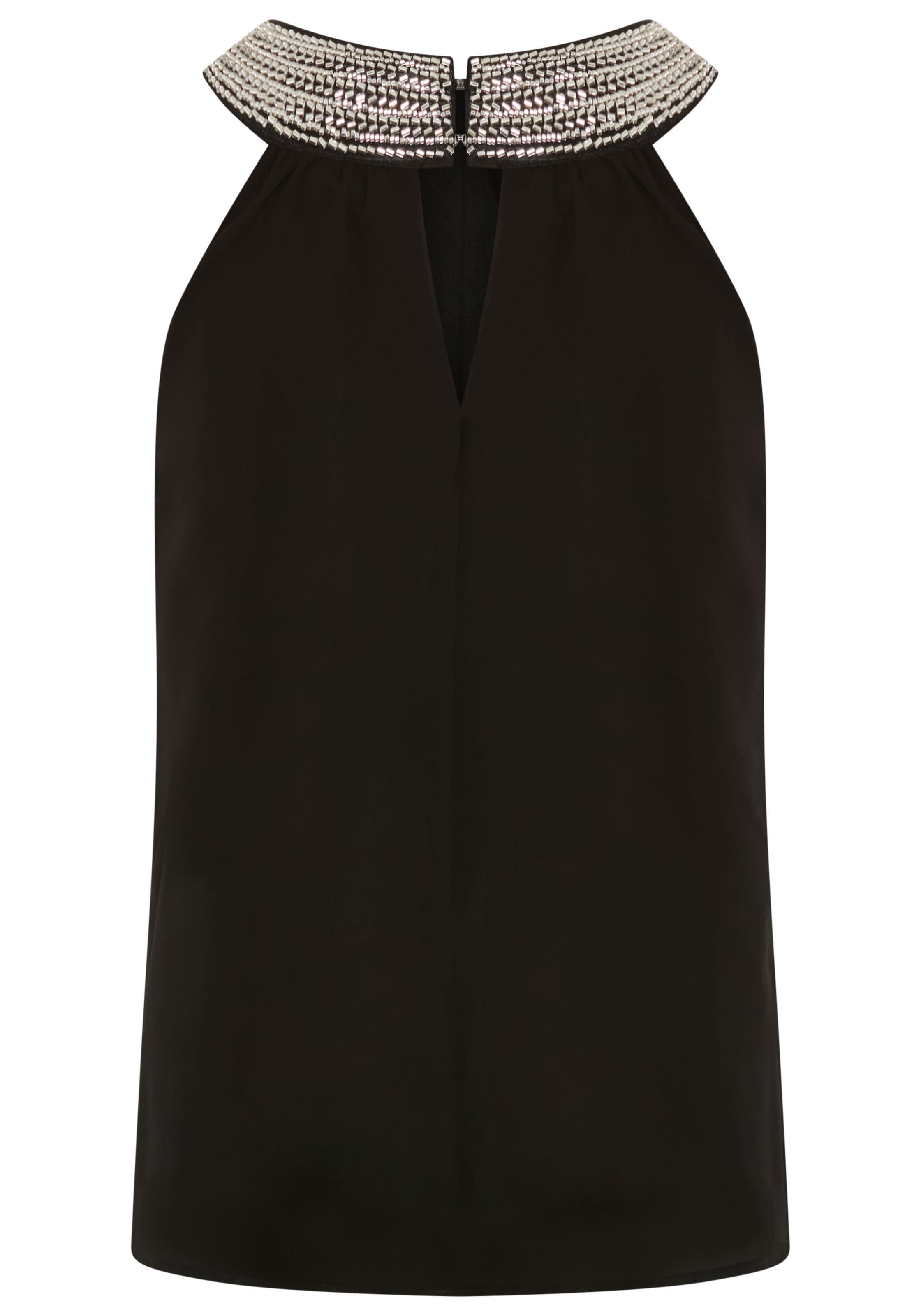 Laura Scott Blusentop mit Schmuckelement, A-Linie, hüftlange Schnittform