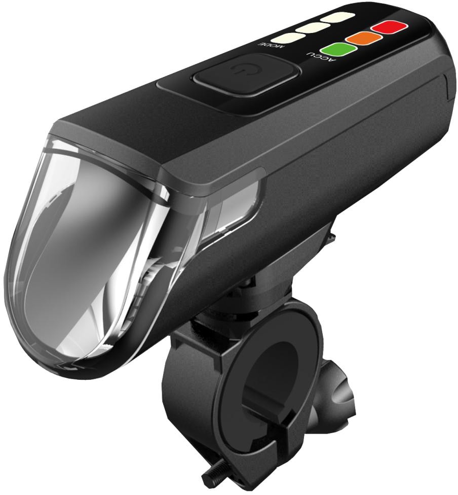 FISCHER Fahrrad Fahrradbeleuchtung "Akku-USB-LED Bel.-Set Bodenbel. 60 Lux", (3 tlg., Front- und Rücklicht)