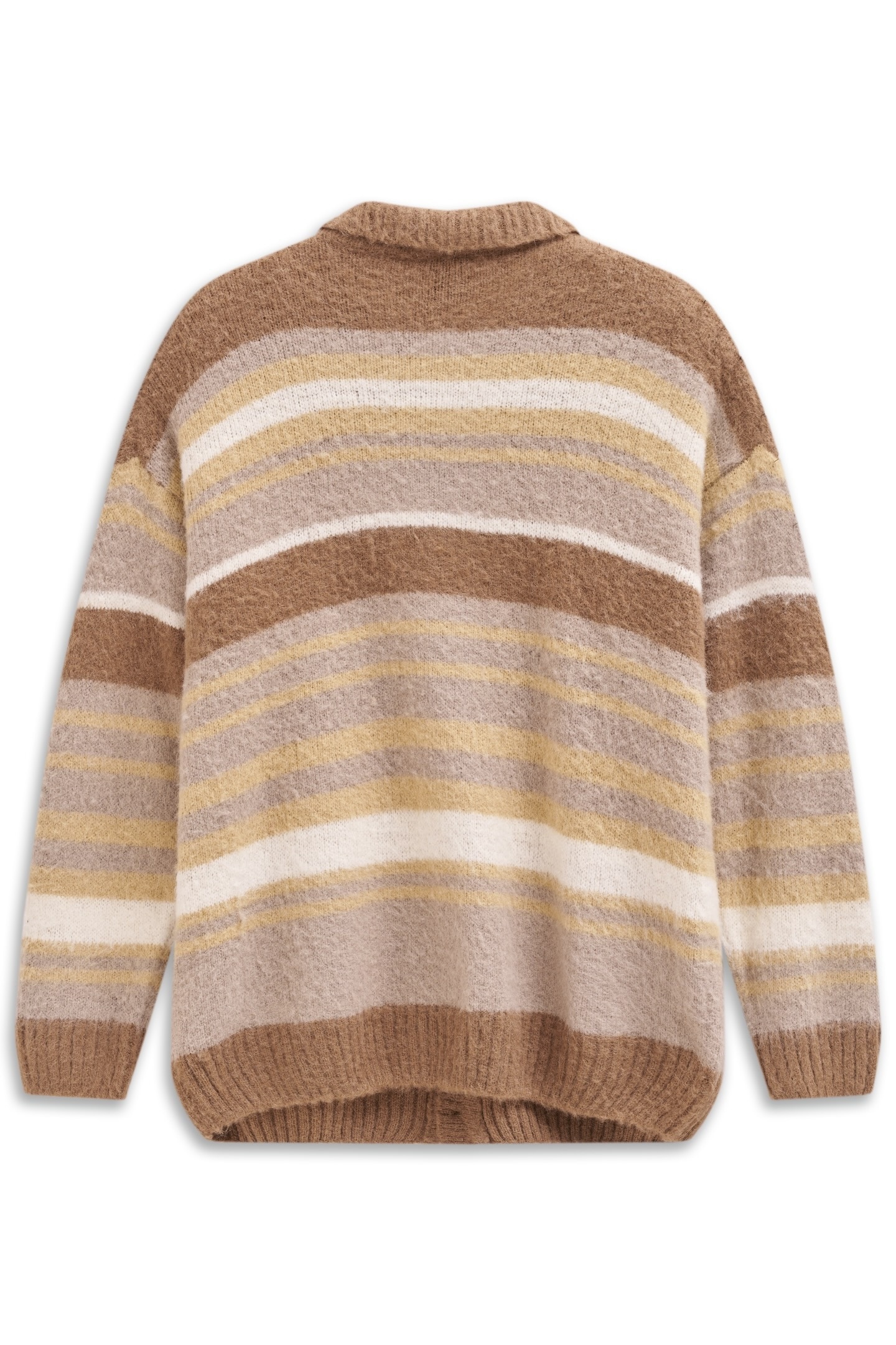 bugatti Cardigan »Regular Fit«, gestreift mit Knopfleiste & Kragen