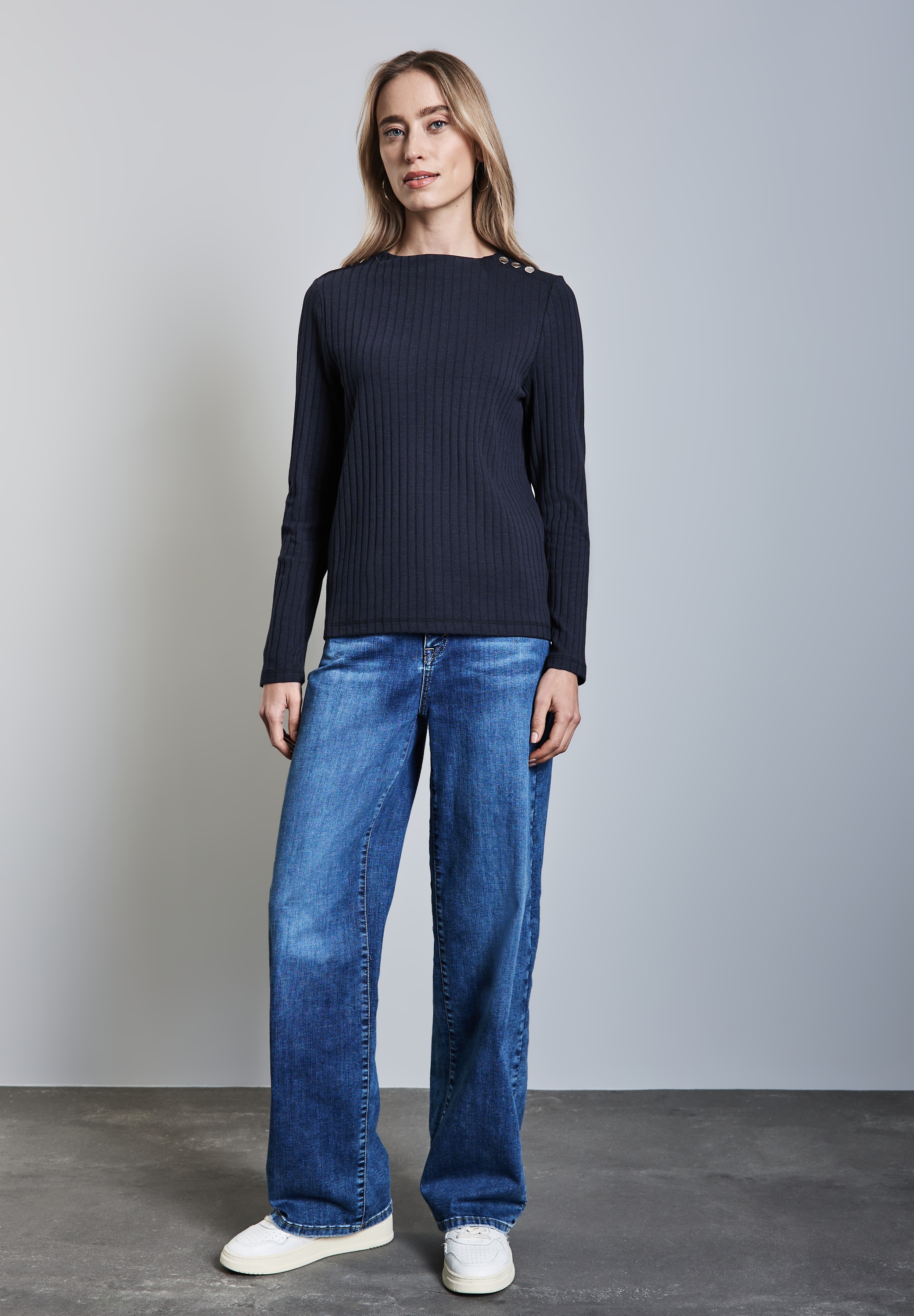 STREET ONE Langarmshirt, im soften Baumwoll-Mix