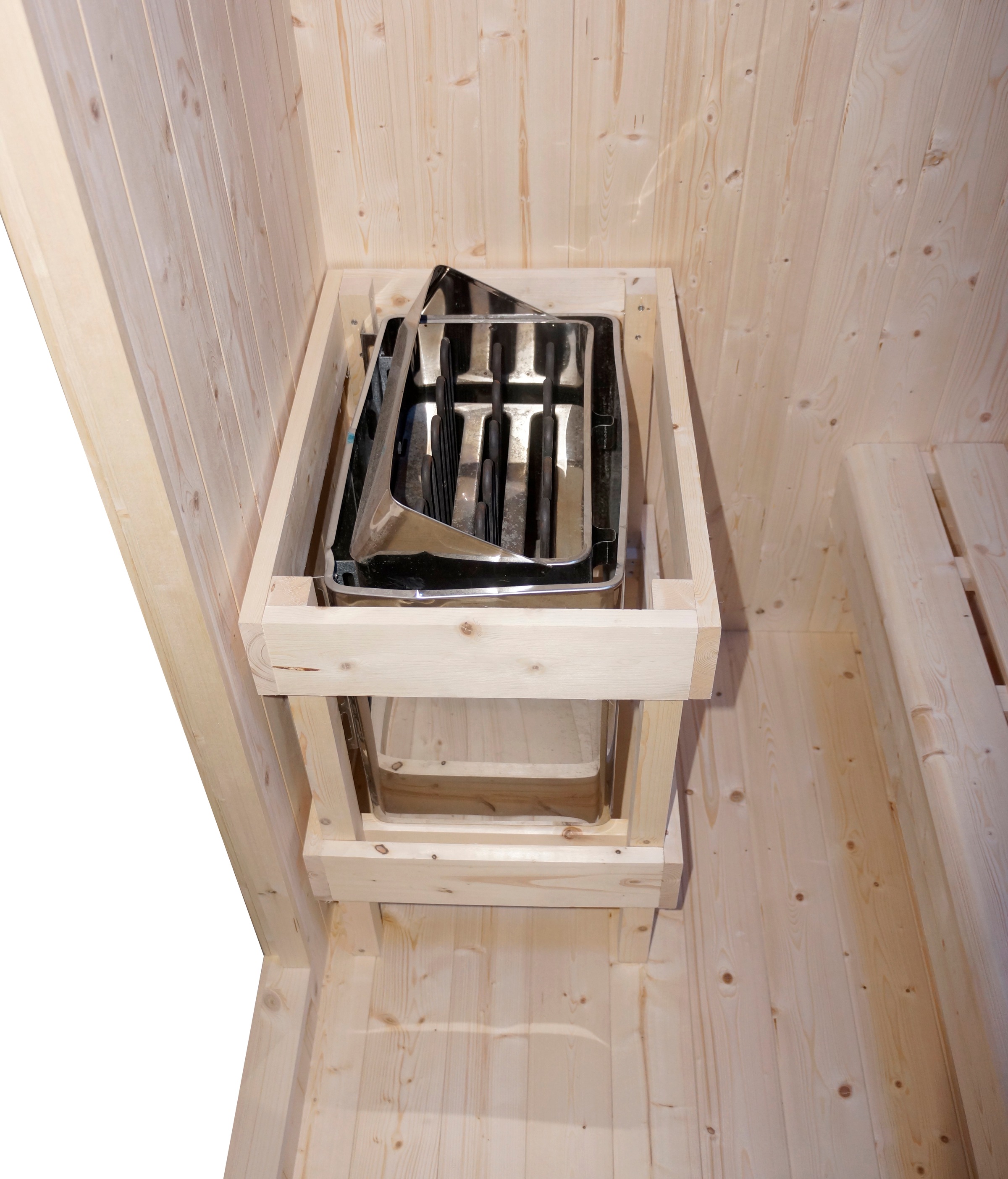 Sanotechnik Sauna »»LAHTI« Außensauna mit Infrarotkabine« geeignet für 6 Personen, Fichetnholz