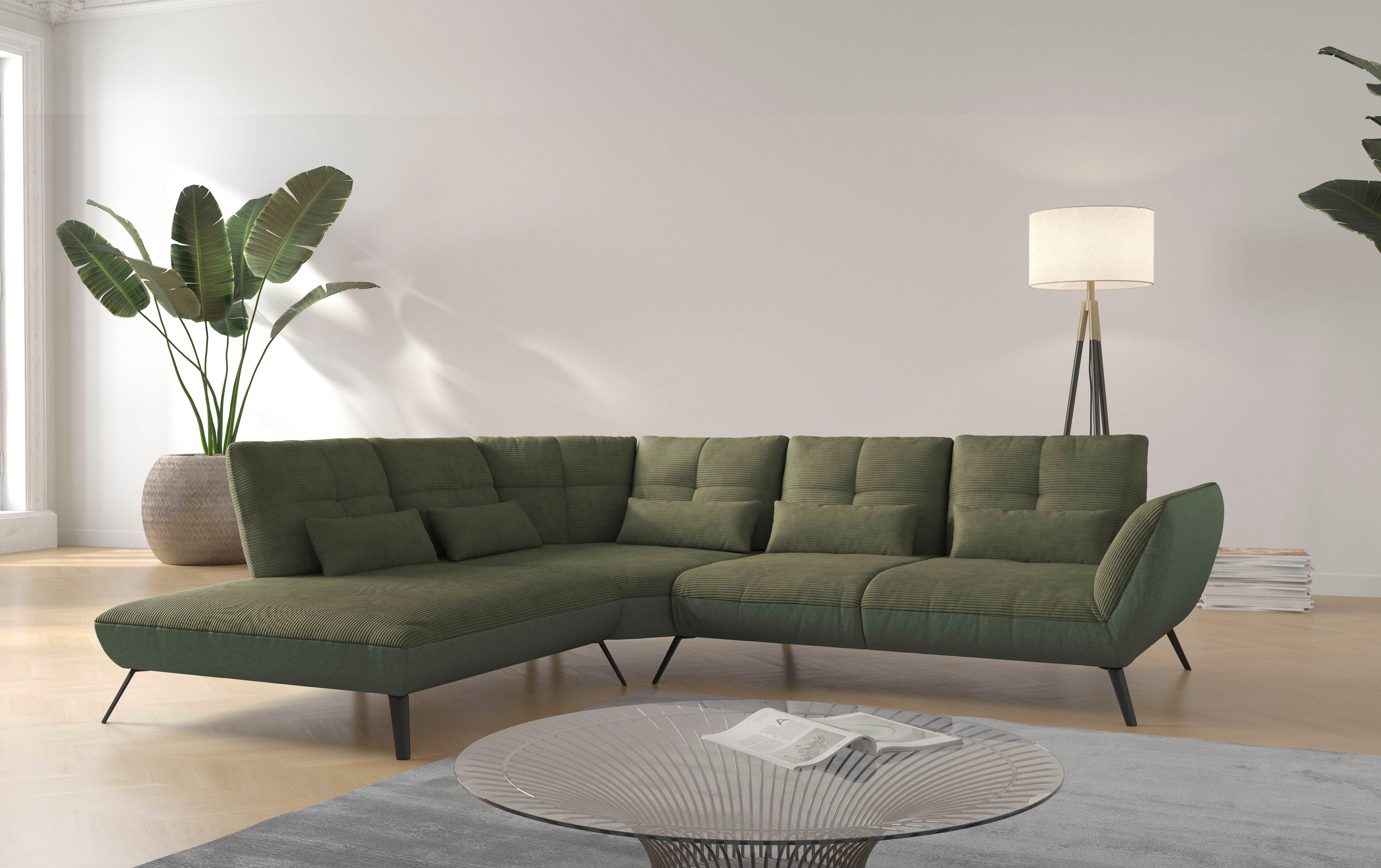 OTTO home Ecksofa "Mikado L-Form" inkl. Sitztiefenverstellung und Armteilverstellung