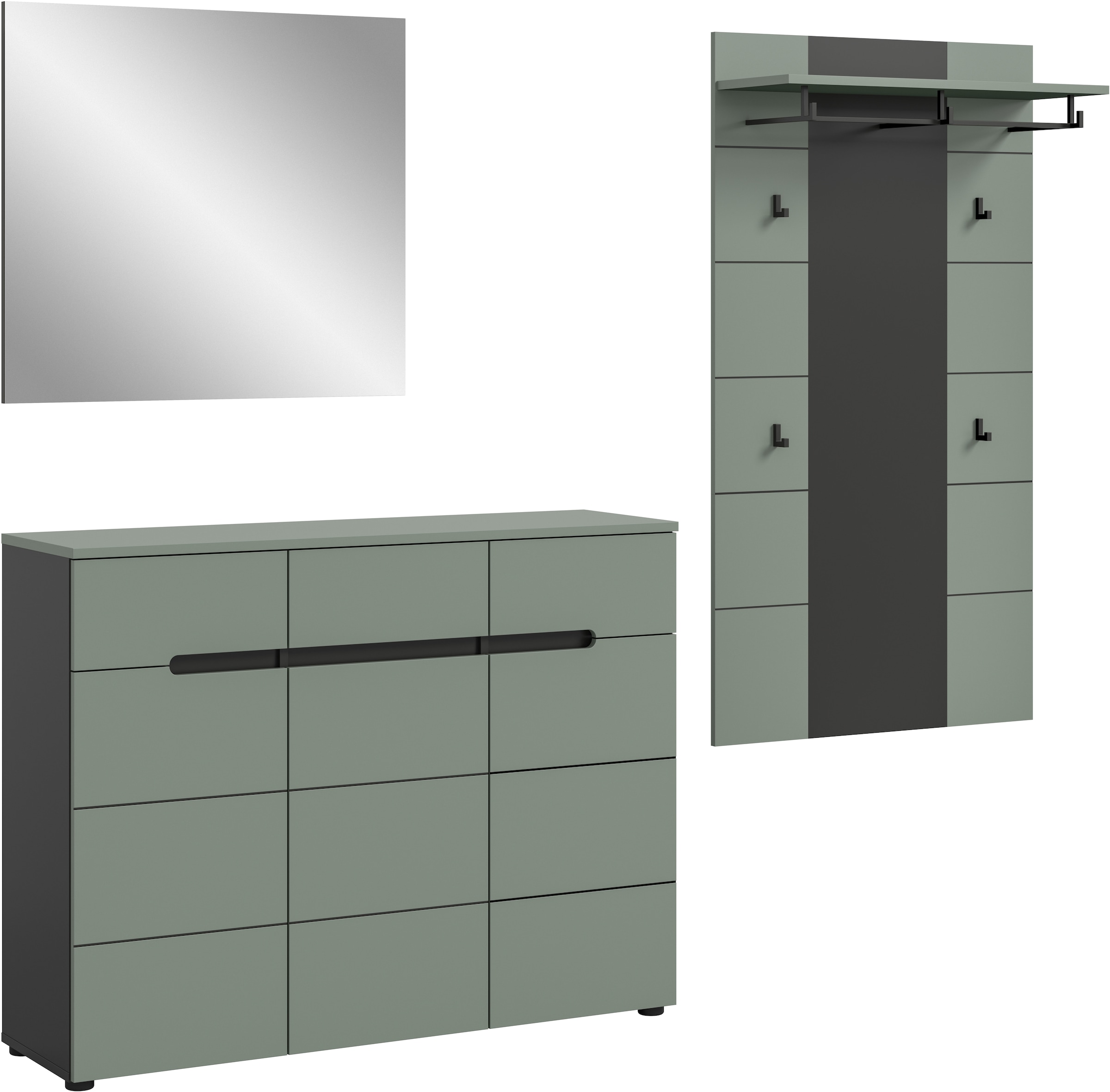 INOSIGN Garderoben-Set, (Set, 3 St., bestehend aus: Kommode, Spiegel und Ga günstig online kaufen