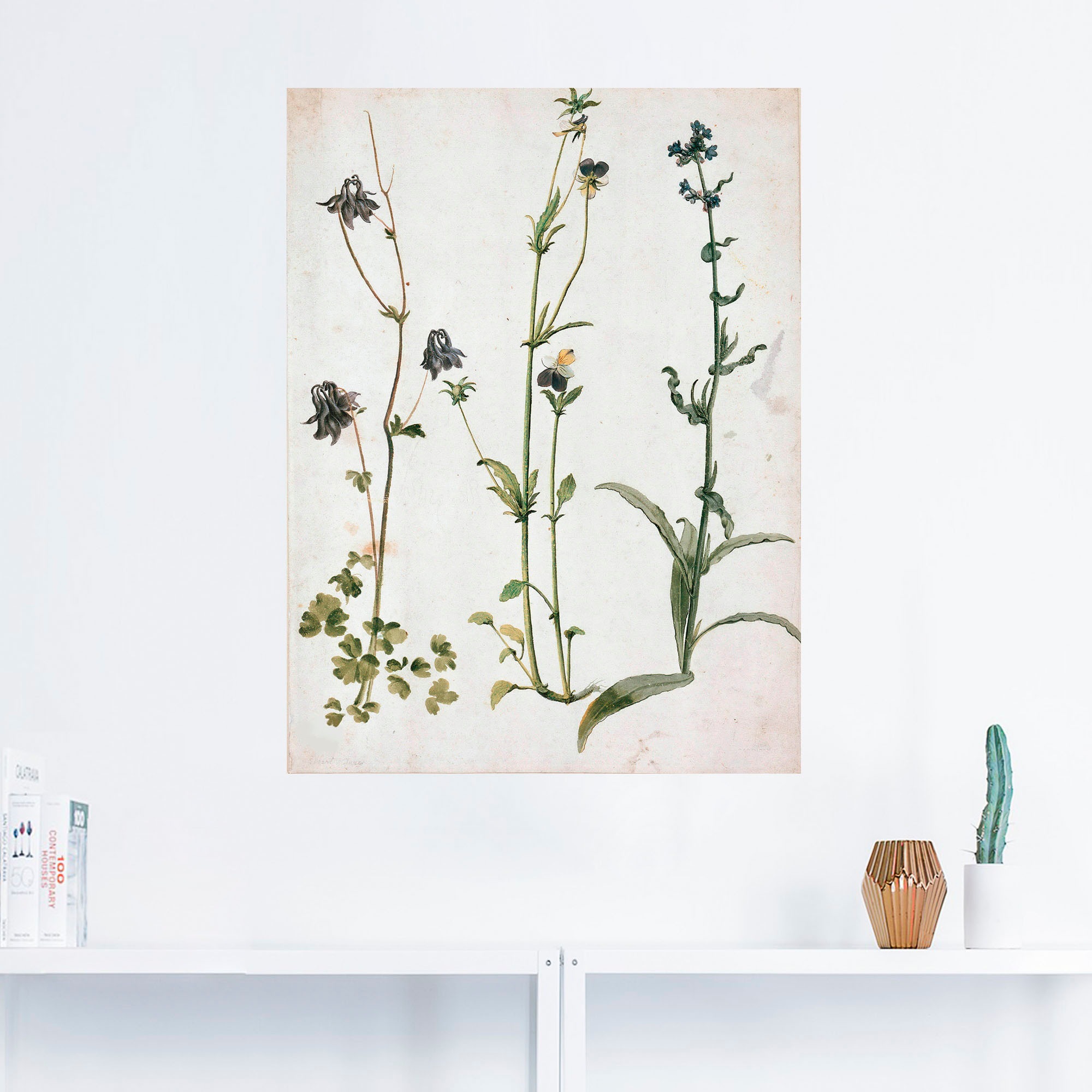 Artland Wandbild "Akelei, Stiefmütterchen und Ochsenzunge", Blumenbilder, ( günstig online kaufen