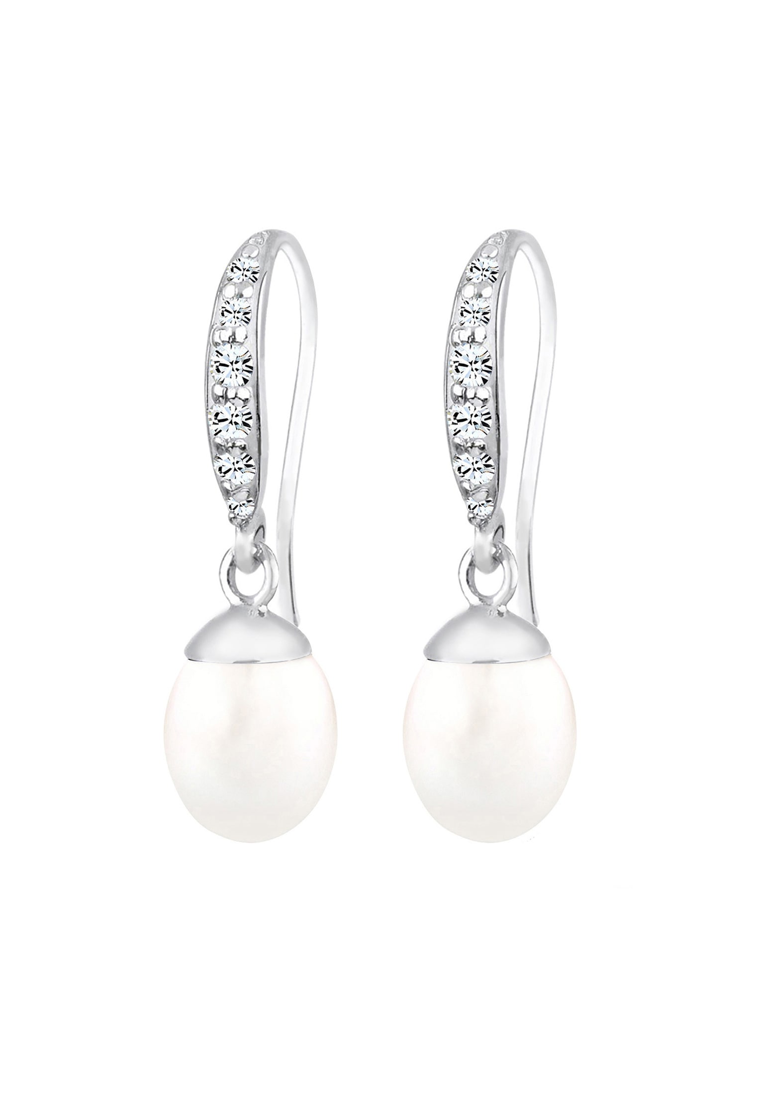 Elli Paar Ohrhänger »Süßwasserzuchtperlen Kristalle Silber«