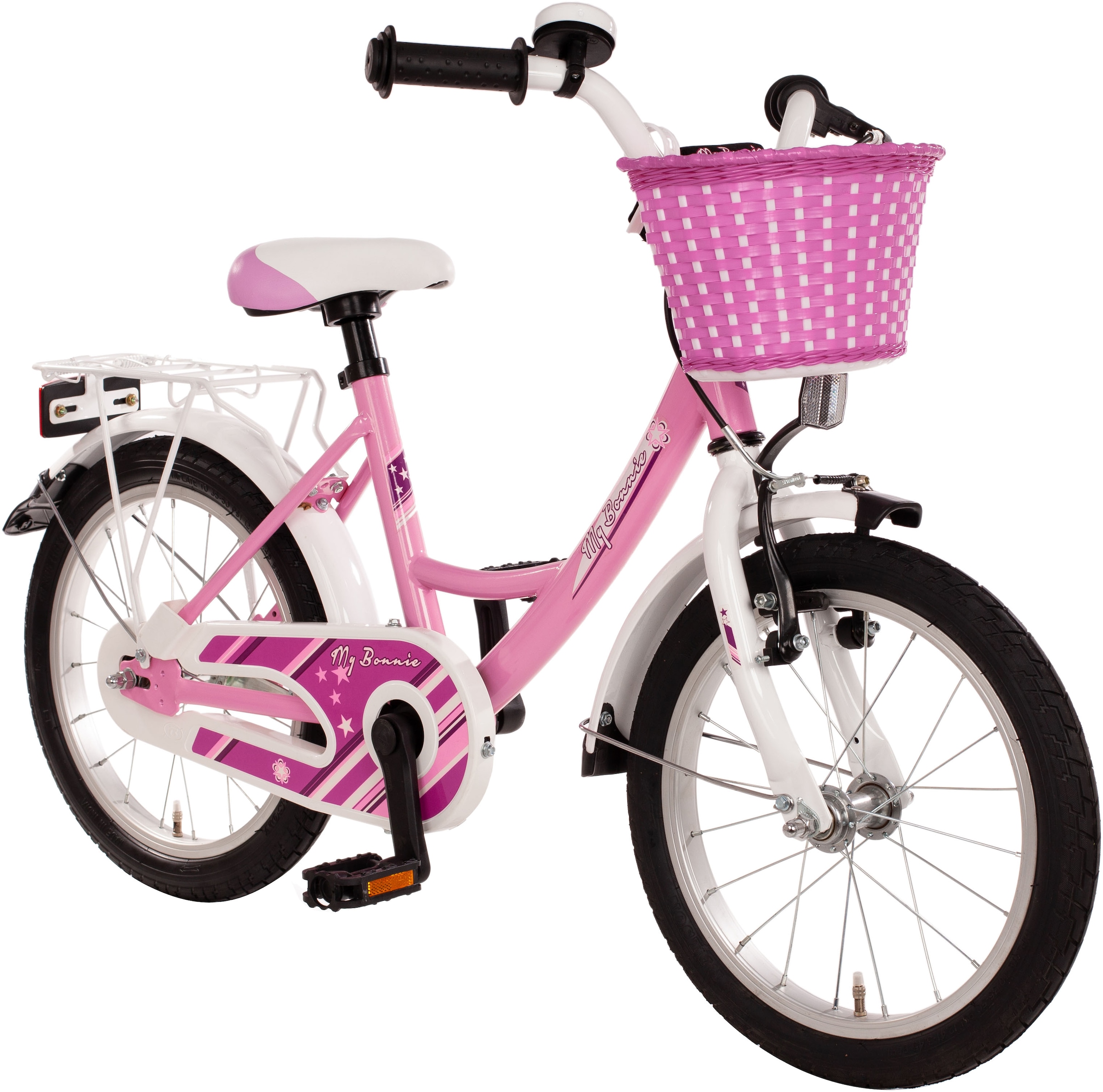 Bachtenkirch Kinderfahrrad »"MY BONNIE" rosa/ weiß«, 1 Gang, ohne Schaltung