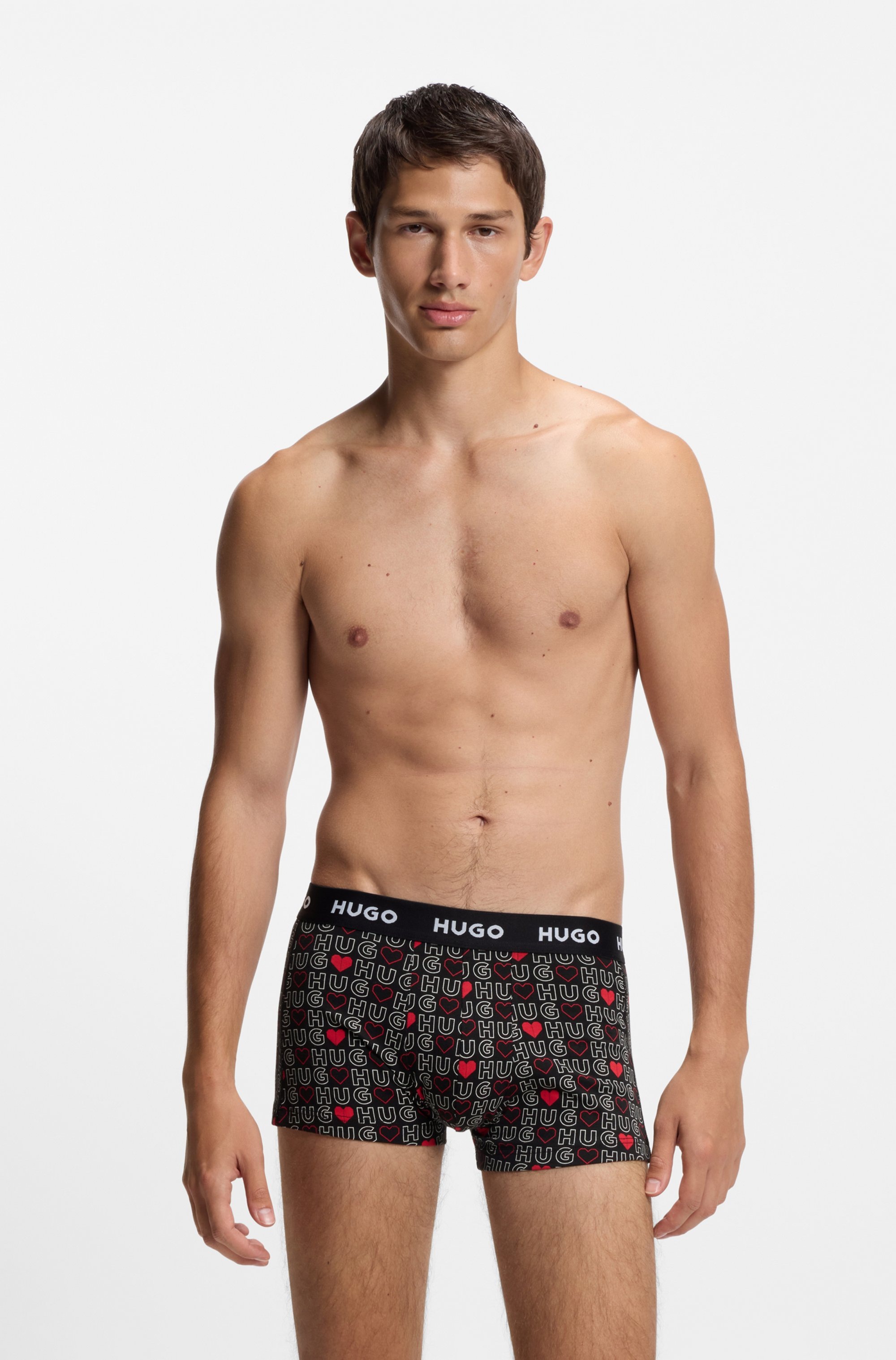 HUGO Underwear Trunk "TRUNK TRIPLET DESIGN" Packung, 3 Stk. mit Logobund günstig online kaufen