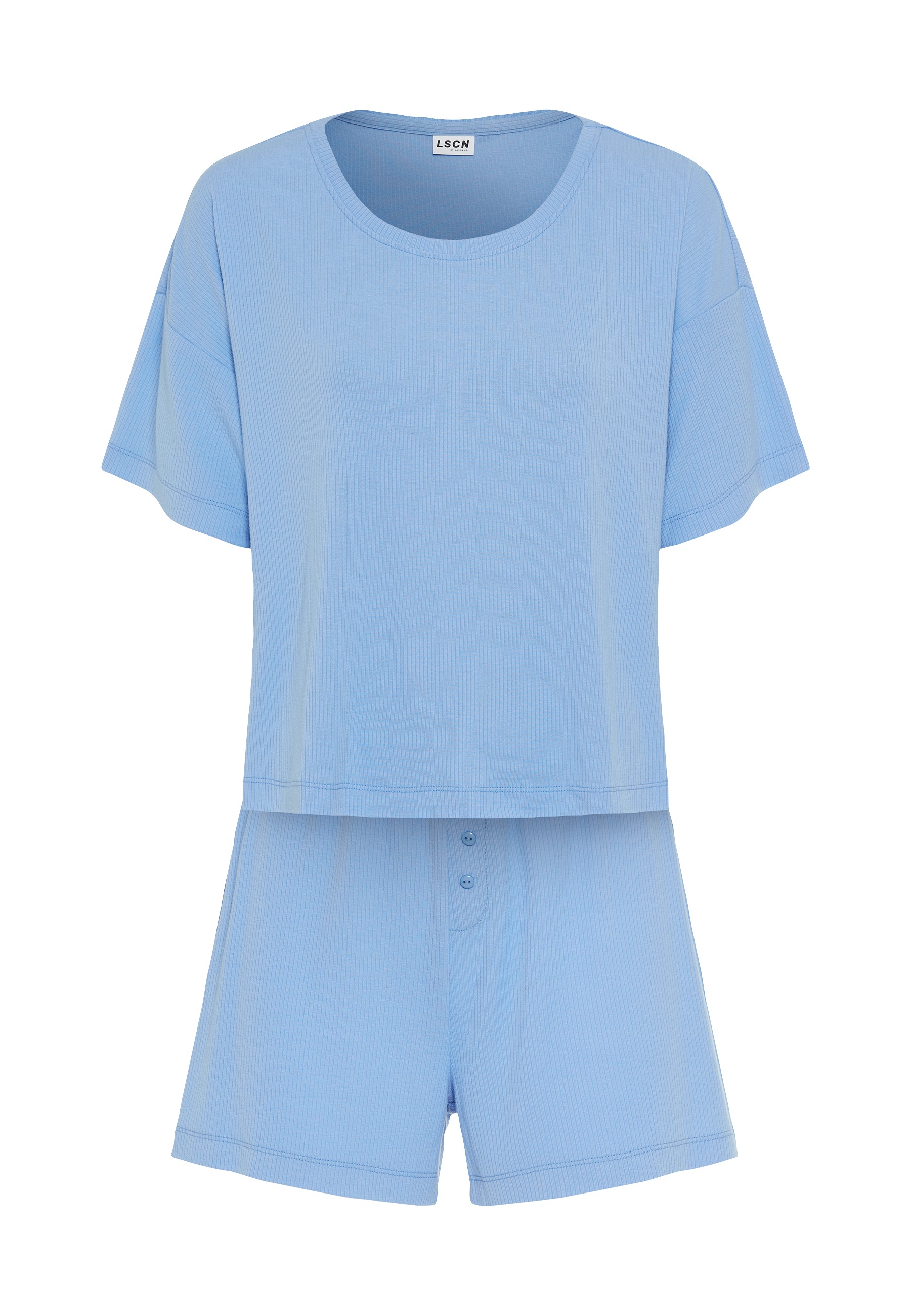 LSCN by LASCANA Shorty 2 tlg. mit Zierknopfleiste an der Hose günstig online kaufen