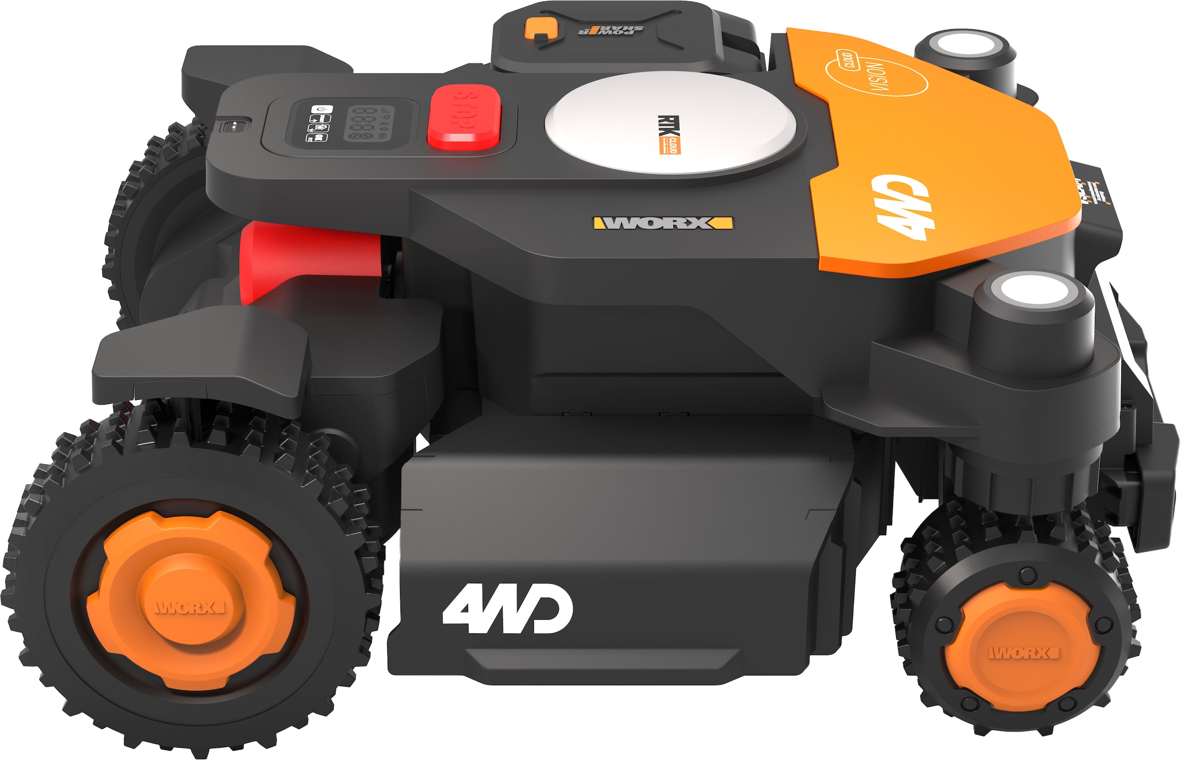 Worx Rasenmähroboter »Landroid Vision Cloud WR340E 4WD ohne Begrenzungskabel, Auto-Mapping« KI-Hinderniserkennung, VSLAM+ RTK Cloud Navigation, 84 % Steigung,   App-Steuerung