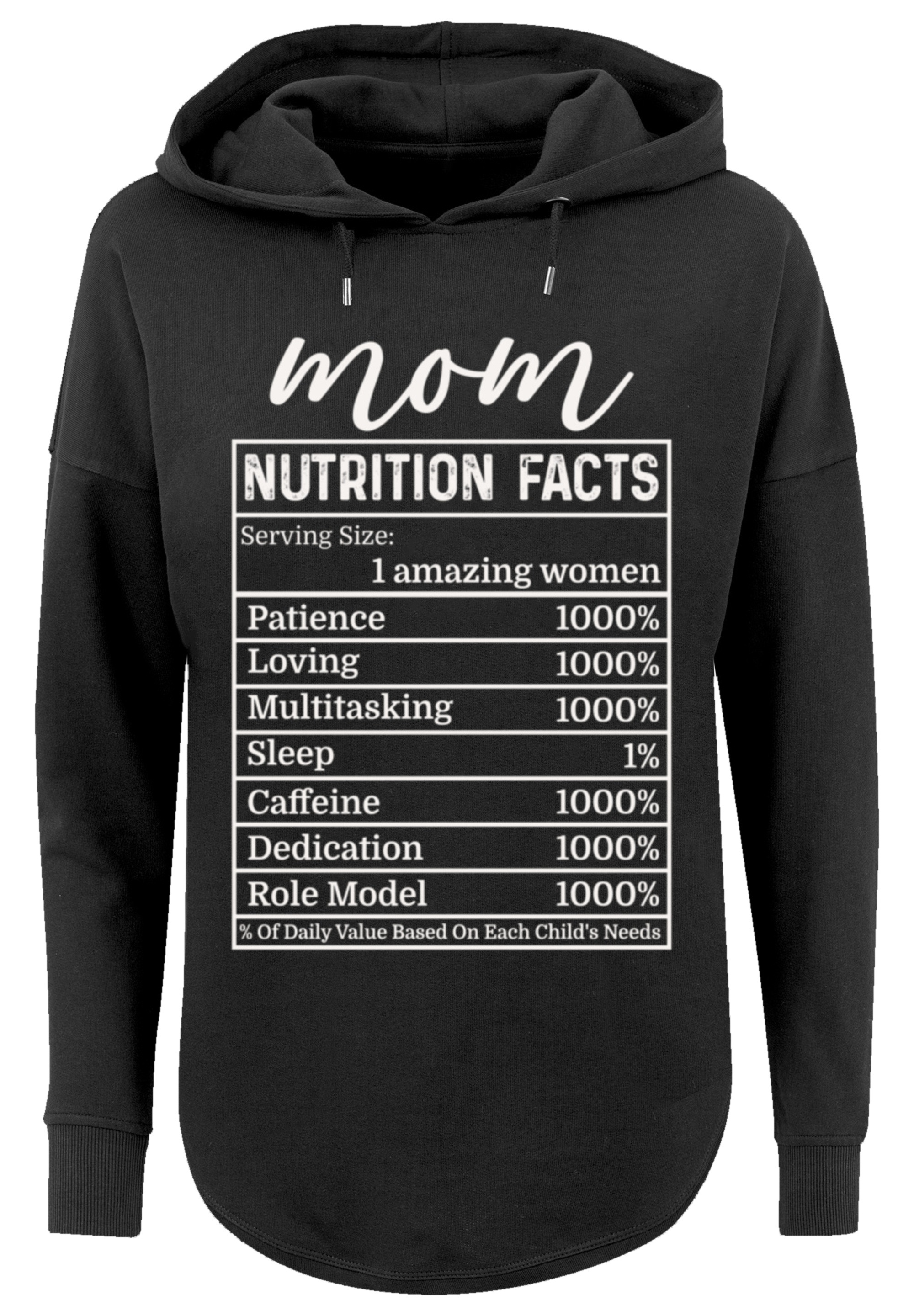 F4NT4STIC Kapuzenpullover »Muttertag Mama Nährwerte Lustig weiss«, Premium Qualität