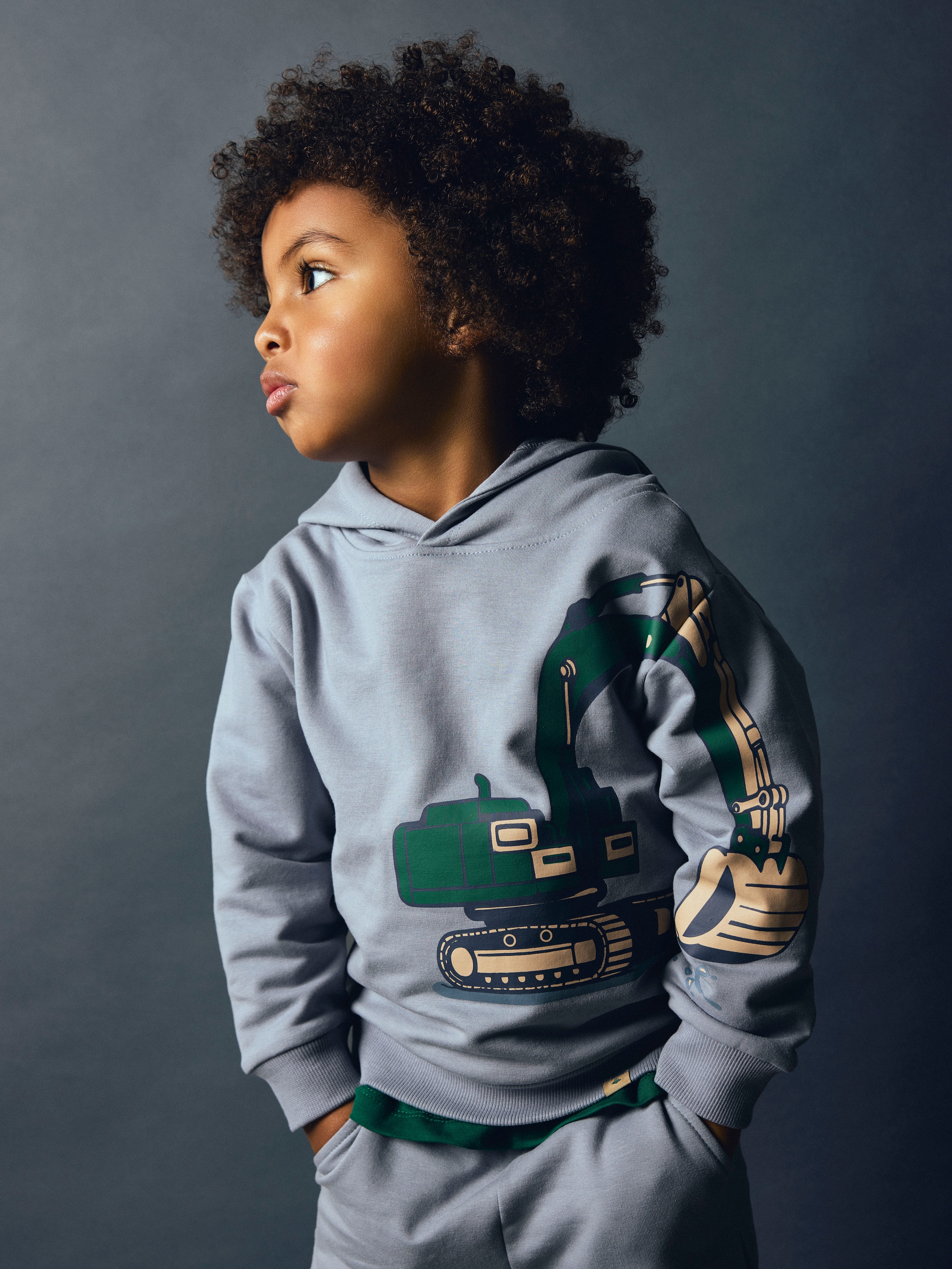 Name It Kapuzensweatshirt "NMMNERO LS NREG SWEAT WH BRU", Baumwollmischung, regular fit