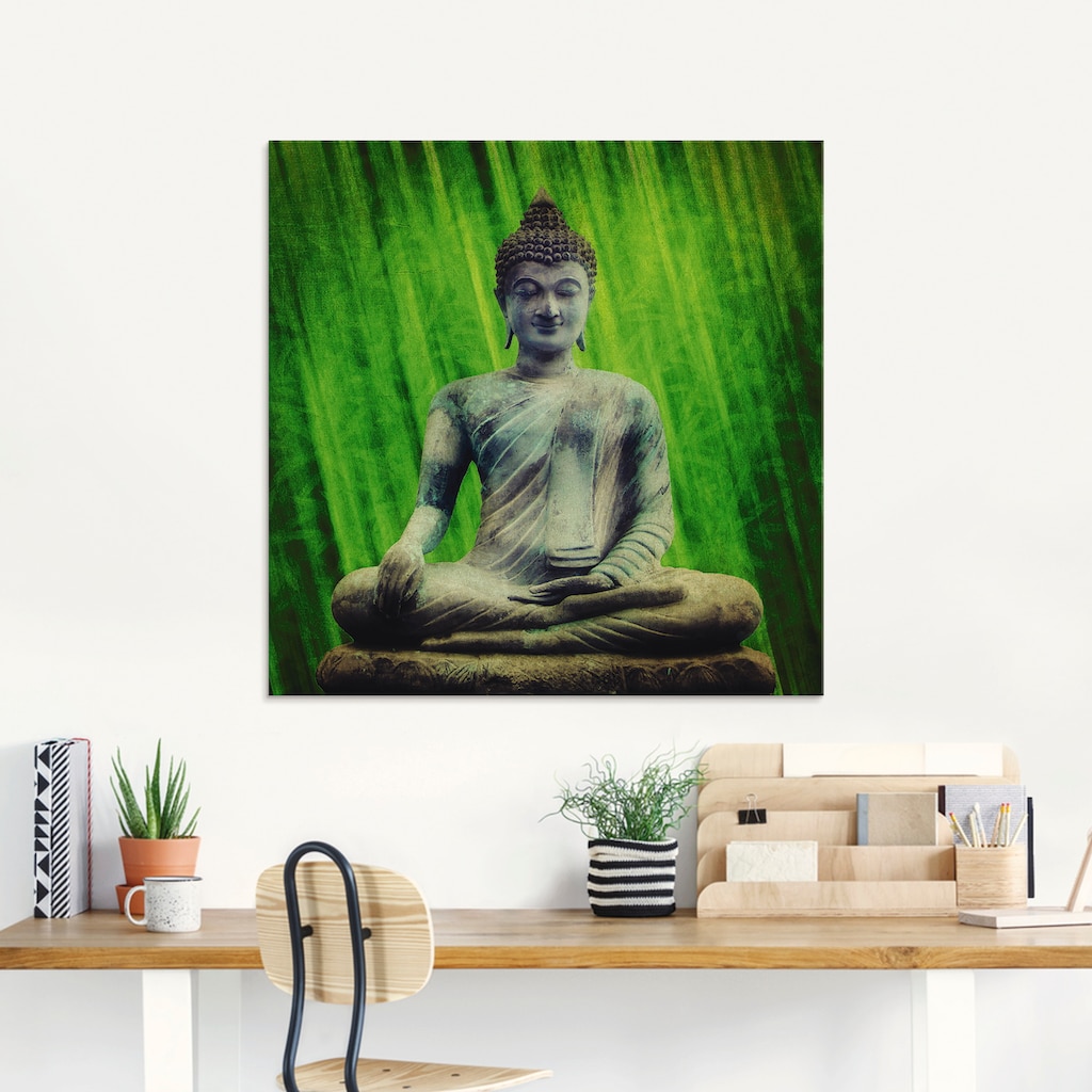 Artland Glasbild »Buddha«, Religion, (1 St.)