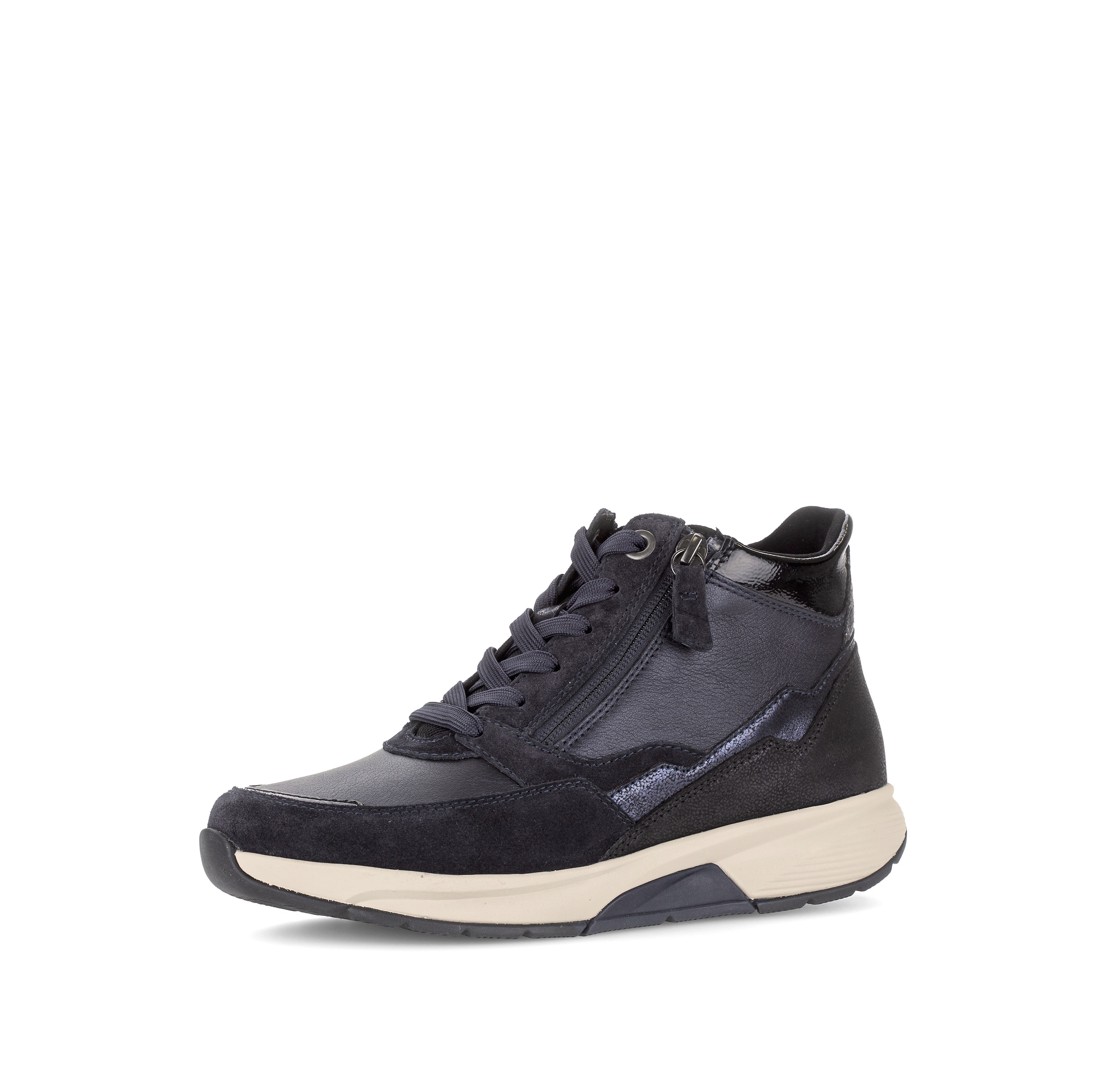 rollingsoft Schnürboots  Keilabsatz, High Top-Sneaker mit herausnehmbarer Innensohle
