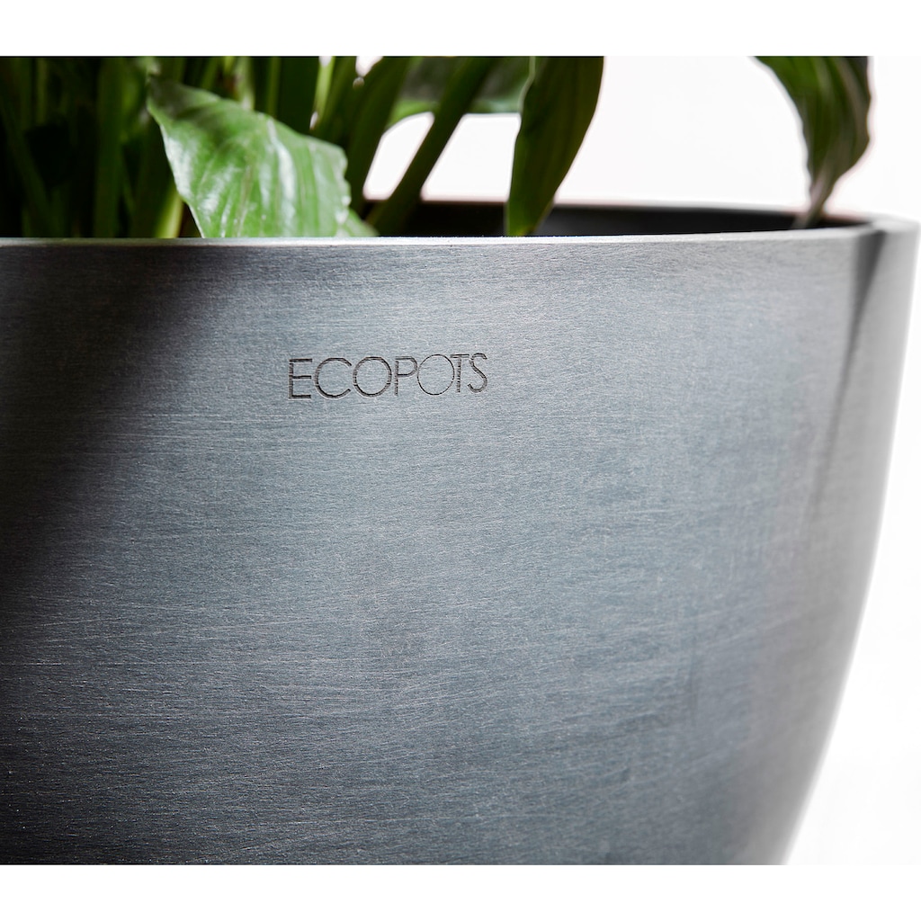 ECOPOTS Blumentopf »Oslo 55 + Wassersystem Dunkelgrau«, für innen und außen: frostsicher, bruchsicher und lichtbeständig