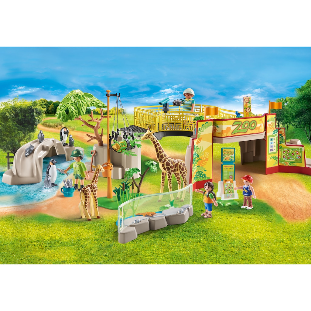 Playmobil® Konstruktions-Spielset »Mein großer Erlebnis-Zoo (71190), Family Fun«, (127 St.)