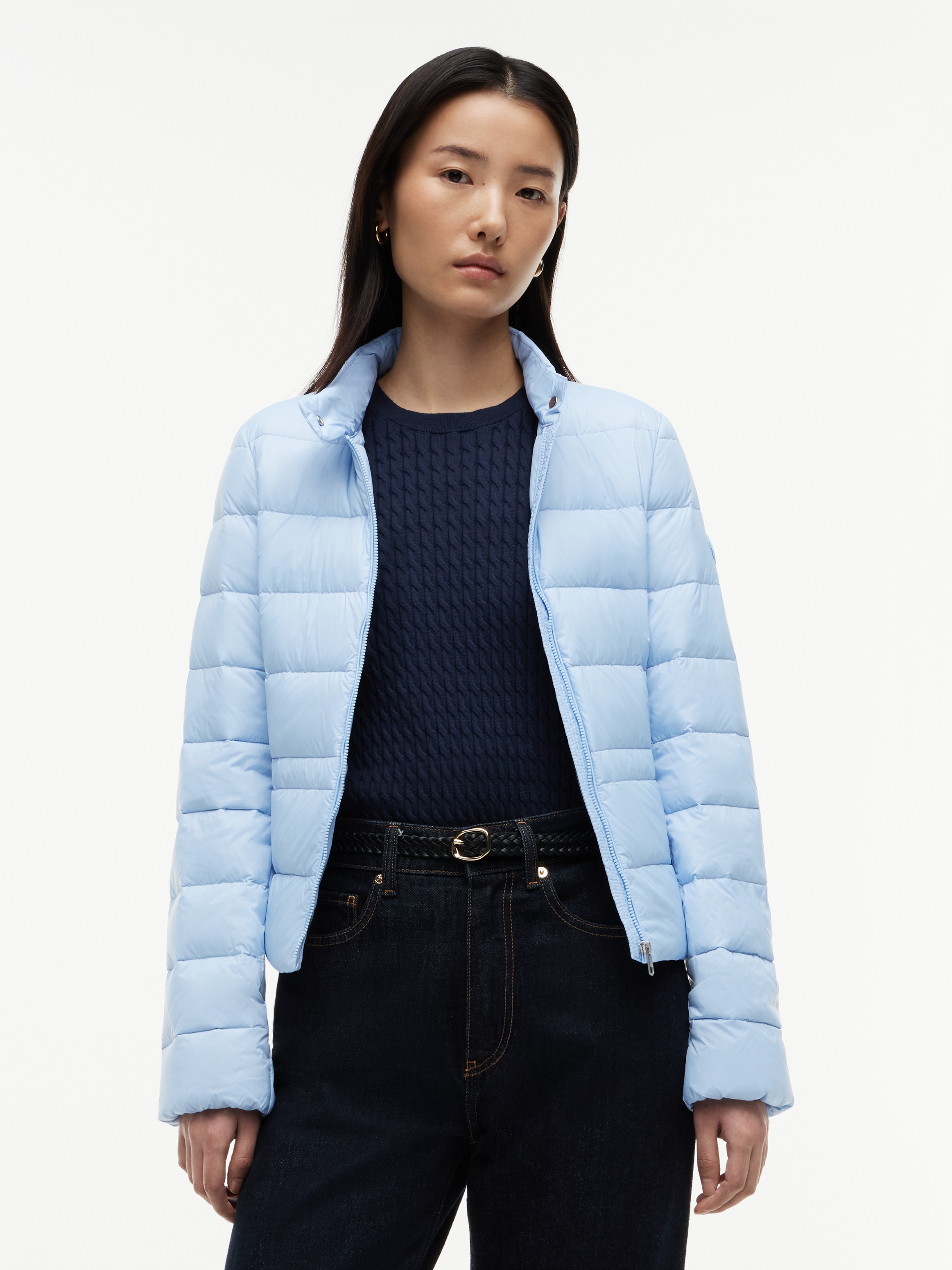 Tommy Hilfiger "LW DOWN PACKABLE JACKET" ohne Kapuze aus pflegeleichter Kunstfaser, leichte Steppqualität