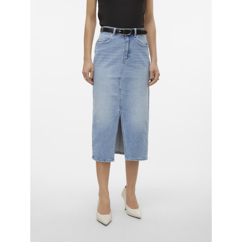 Vero Moda Maxirock »VMVERI HR CALF DENIM SKIRT GA NOOS«