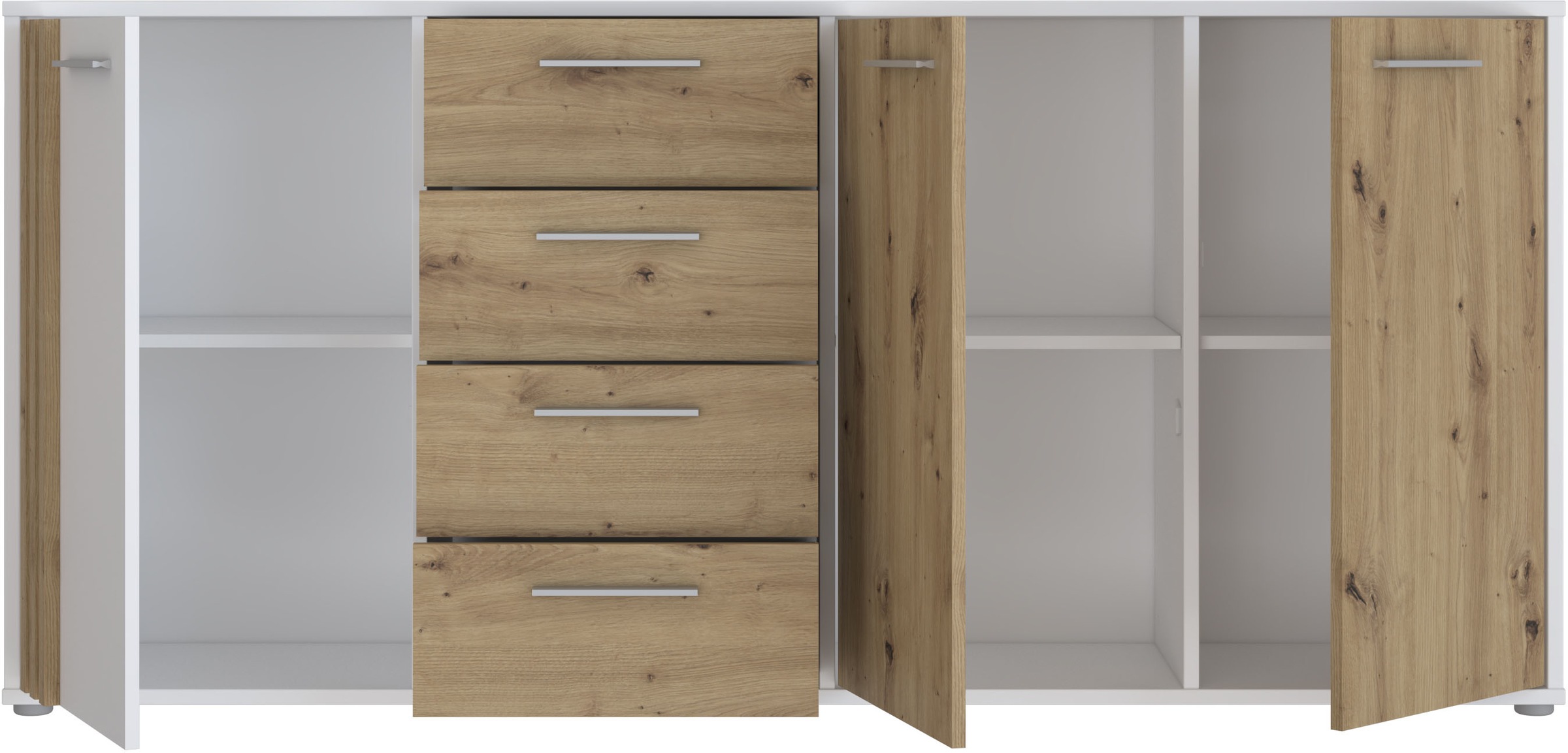 FORTE Sideboard »Cardigan«, Sideboard, 2 farbig, Stauraum, Schubkasten, Soft Close,Breite 179,4cm