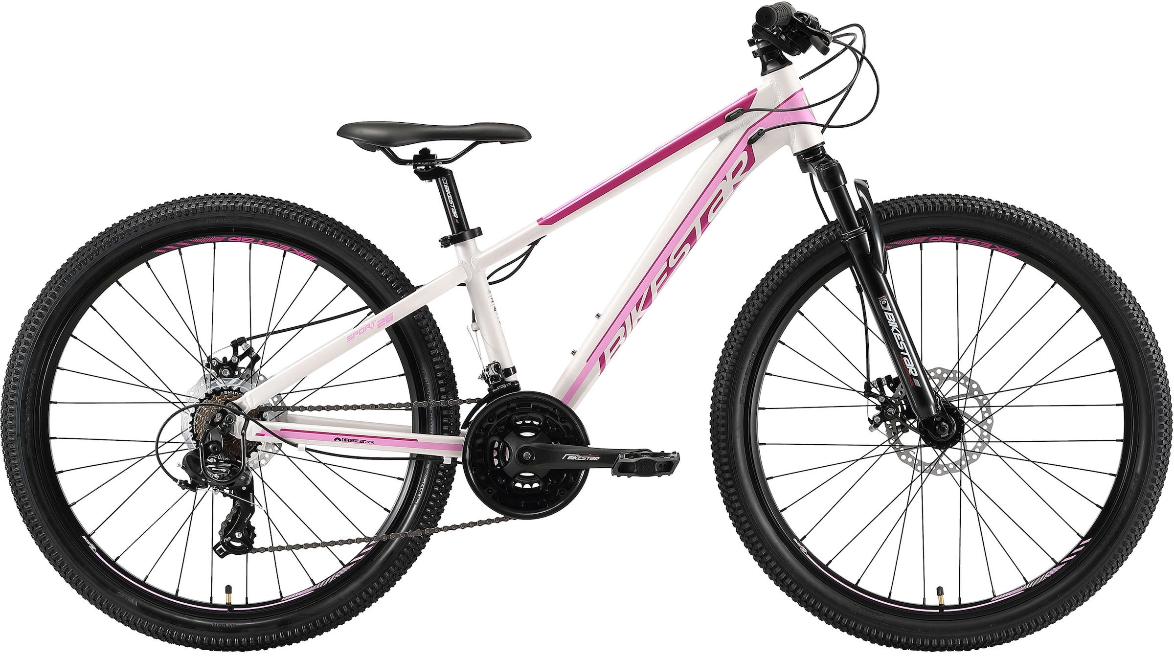 Mountainbike, 21 Gang, Shimano, RD-TY300 Schaltwerk, Kettenschaltung, für Damen und...